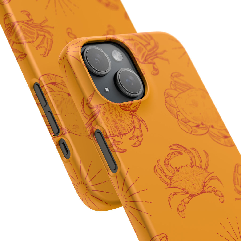 Crab Pattern Snap Case – Orange Coastal Phone Cover