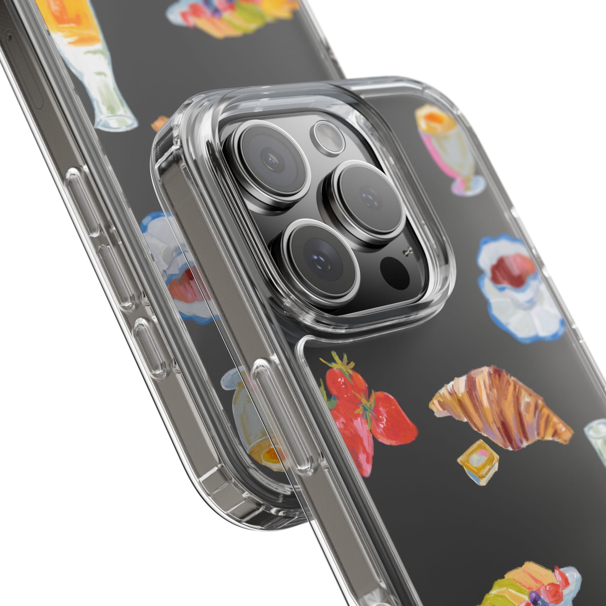 Clear Phone Case — Breakfast Pastries & Brunch Icons Clear Case