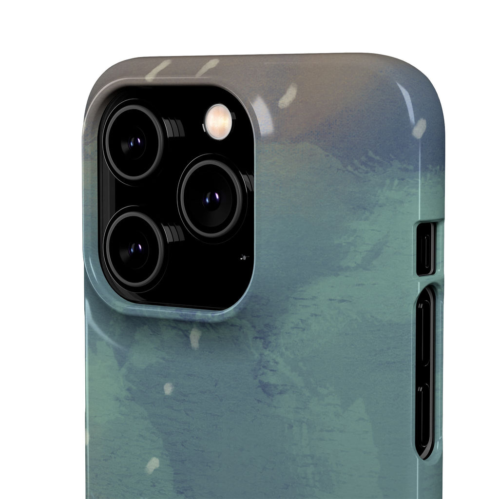 Artistic Rainfall Phone Case – Woman with Umbrella Design
