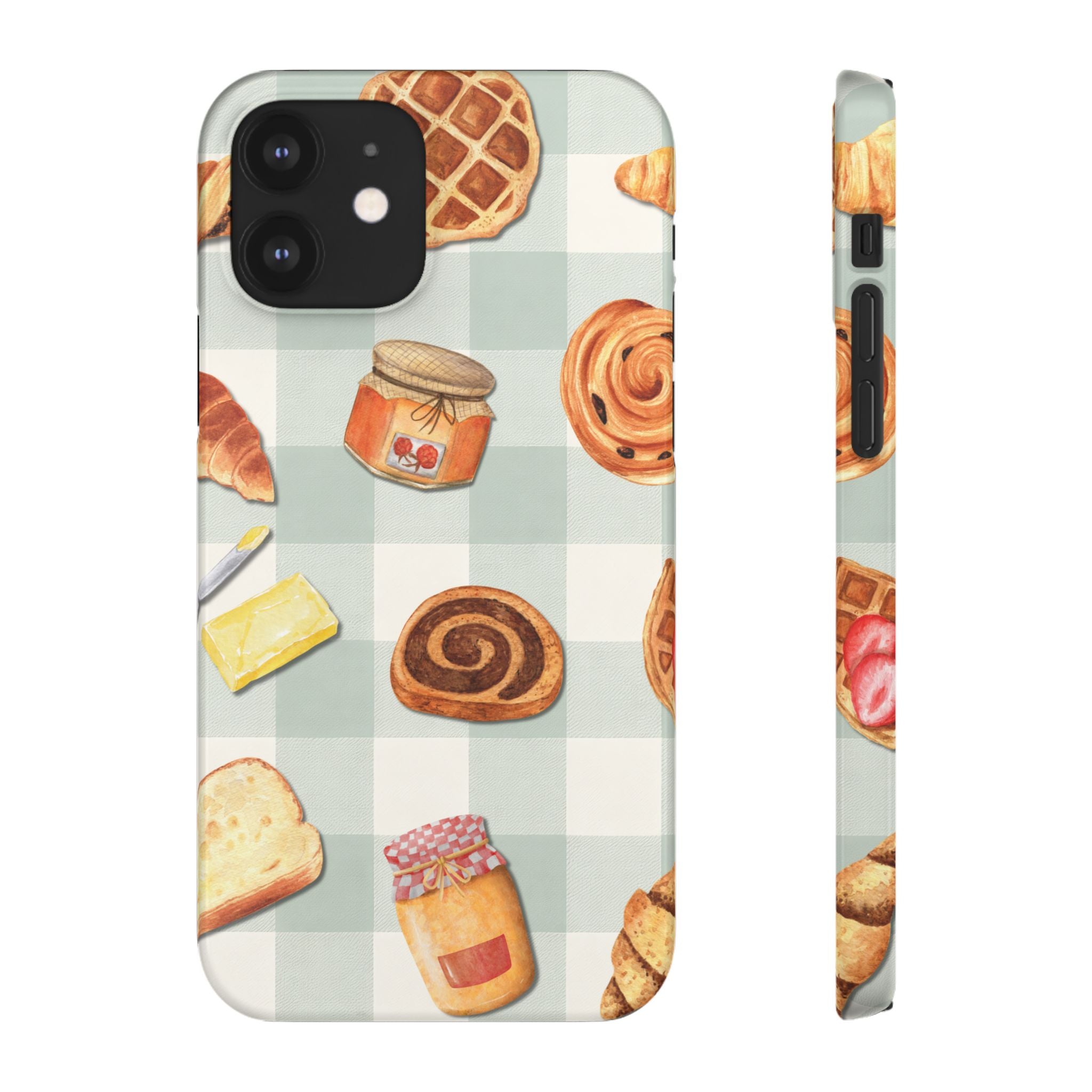 Bakery Breakfast Phone Case — Cute Pastry Pattern Snap Case