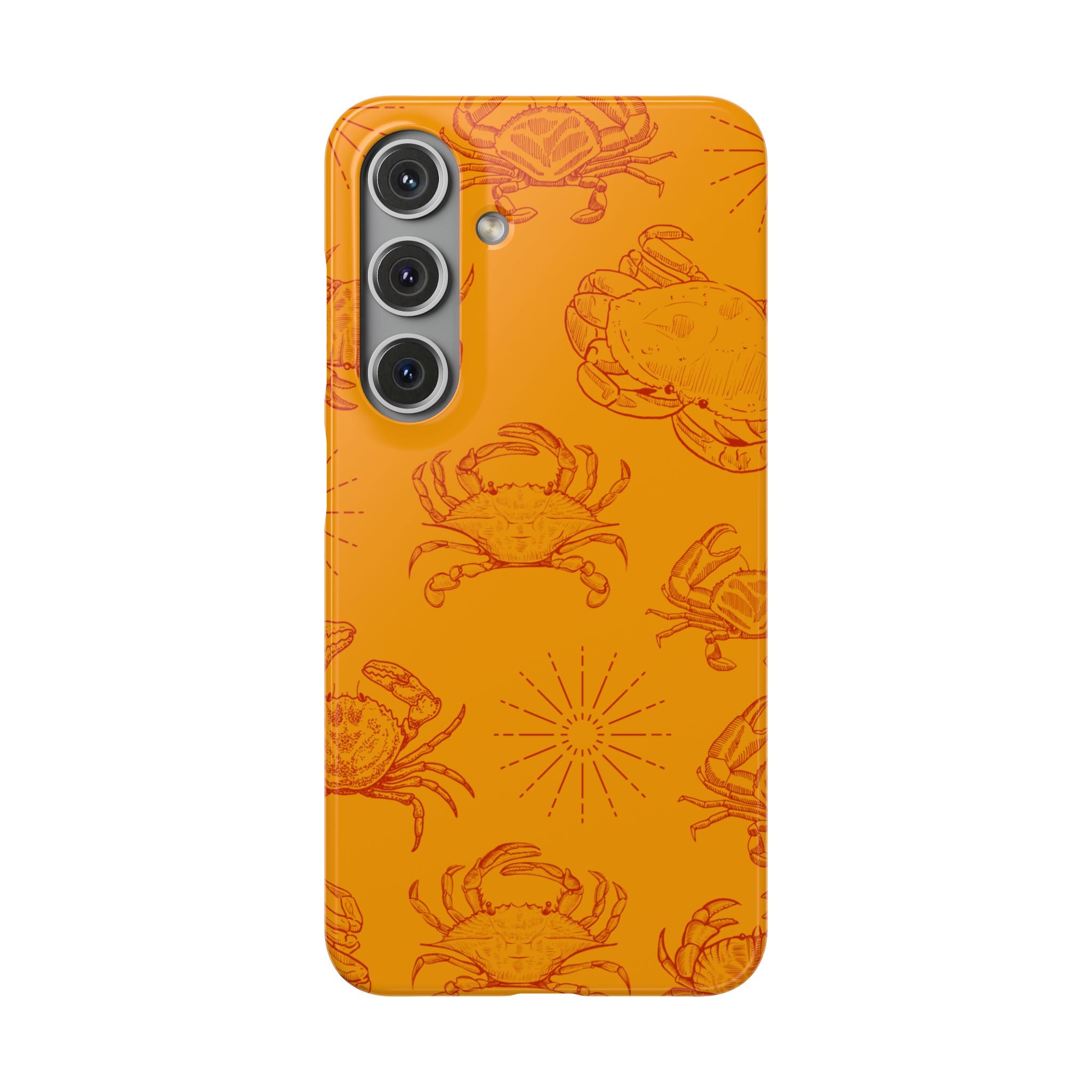 Crab Pattern Snap Case – Orange Coastal Phone Cover