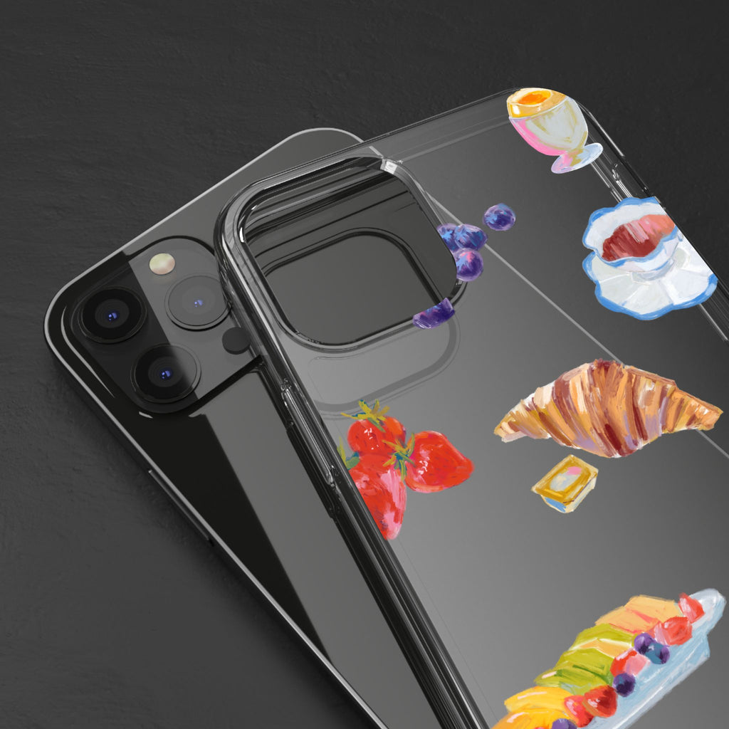 Clear Phone Case — Breakfast Pastries & Brunch Icons Clear Case