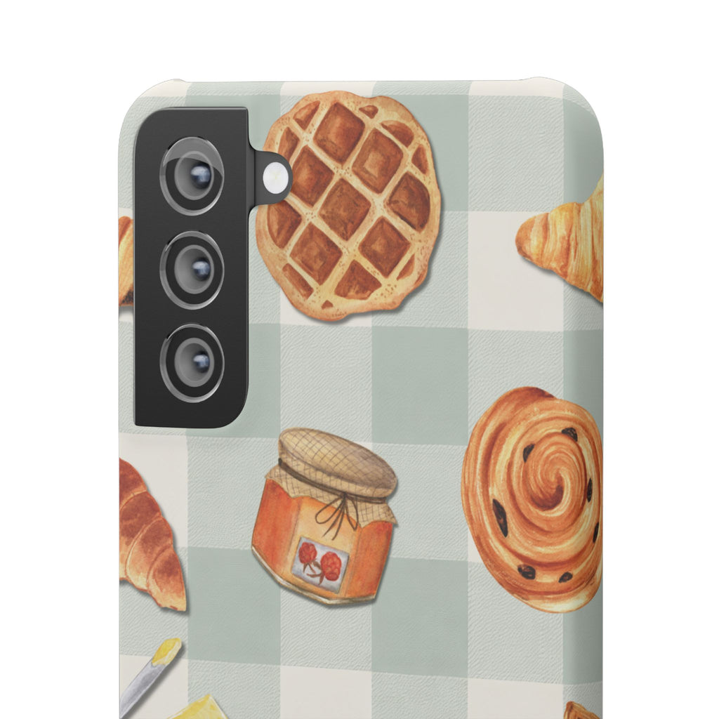Bakery Breakfast Phone Case — Cute Pastry Pattern Snap Case