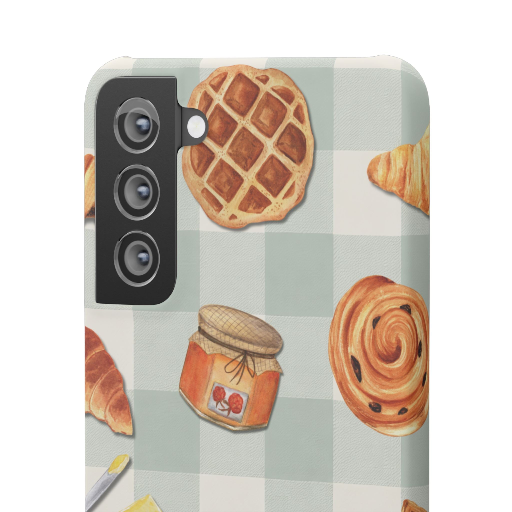 Bakery Breakfast Phone Case — Cute Pastry Pattern Snap Case