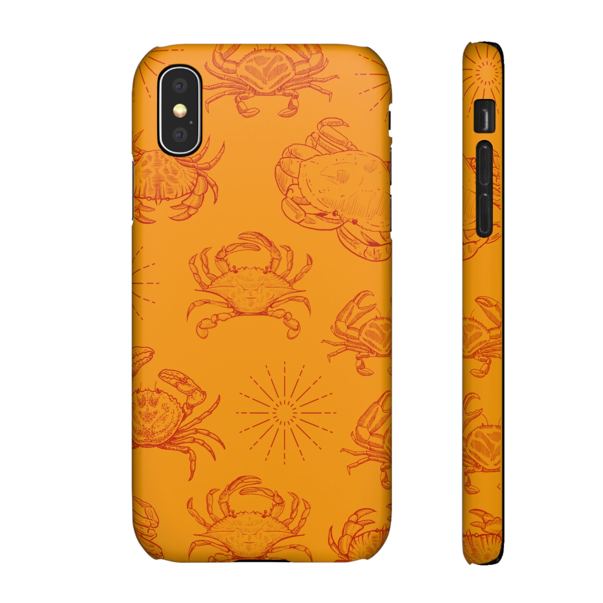 Crab Pattern Snap Case – Orange Coastal Phone Cover