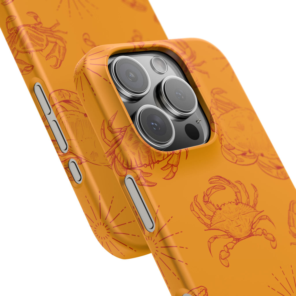 Crab Pattern Snap Case – Orange Coastal Phone Cover