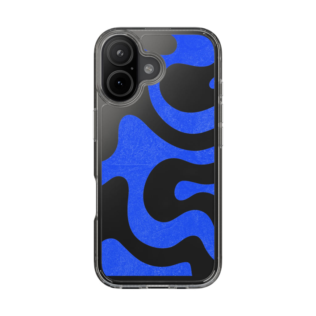 Copy of Abstract Blue Wave Clear Phone Case