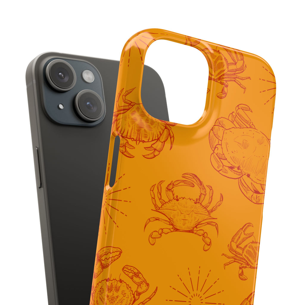 Crab Pattern Snap Case – Orange Coastal Phone Cover