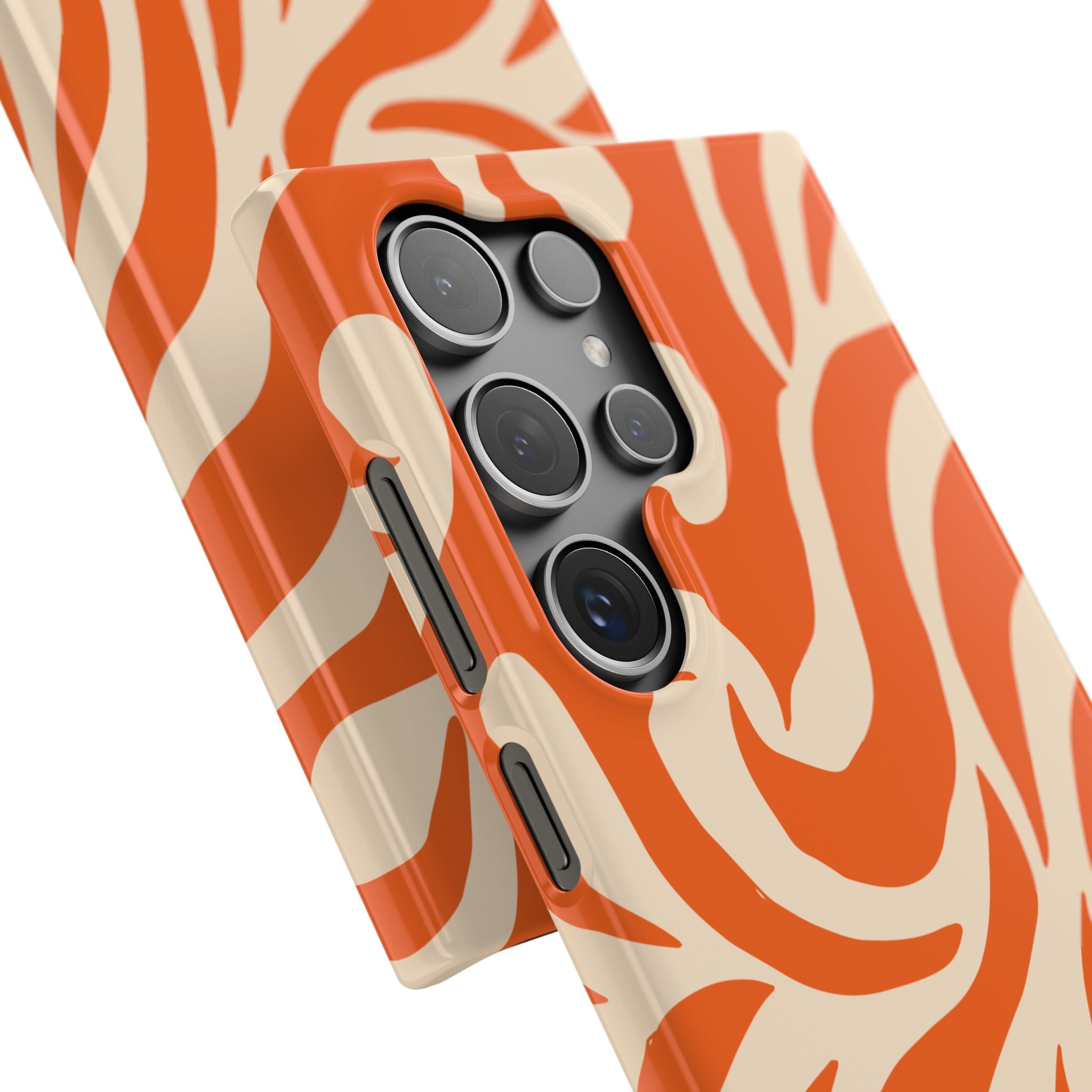 Orange Swirl Phone Case — Retro Abstract iPhone Snap Case