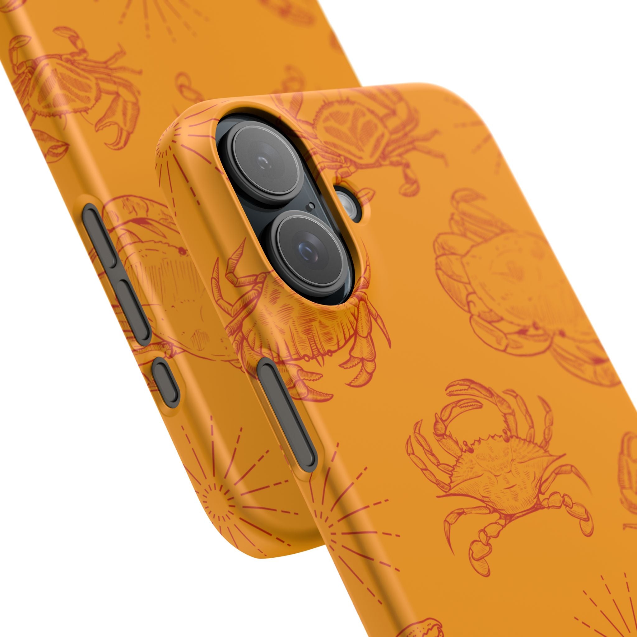 Crab Pattern Snap Case – Orange Coastal Phone Cover