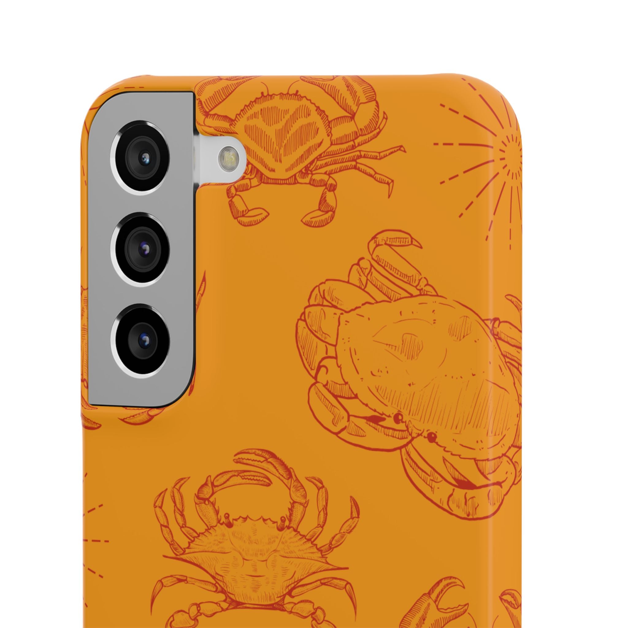 Crab Pattern Snap Case – Orange Coastal Phone Cover