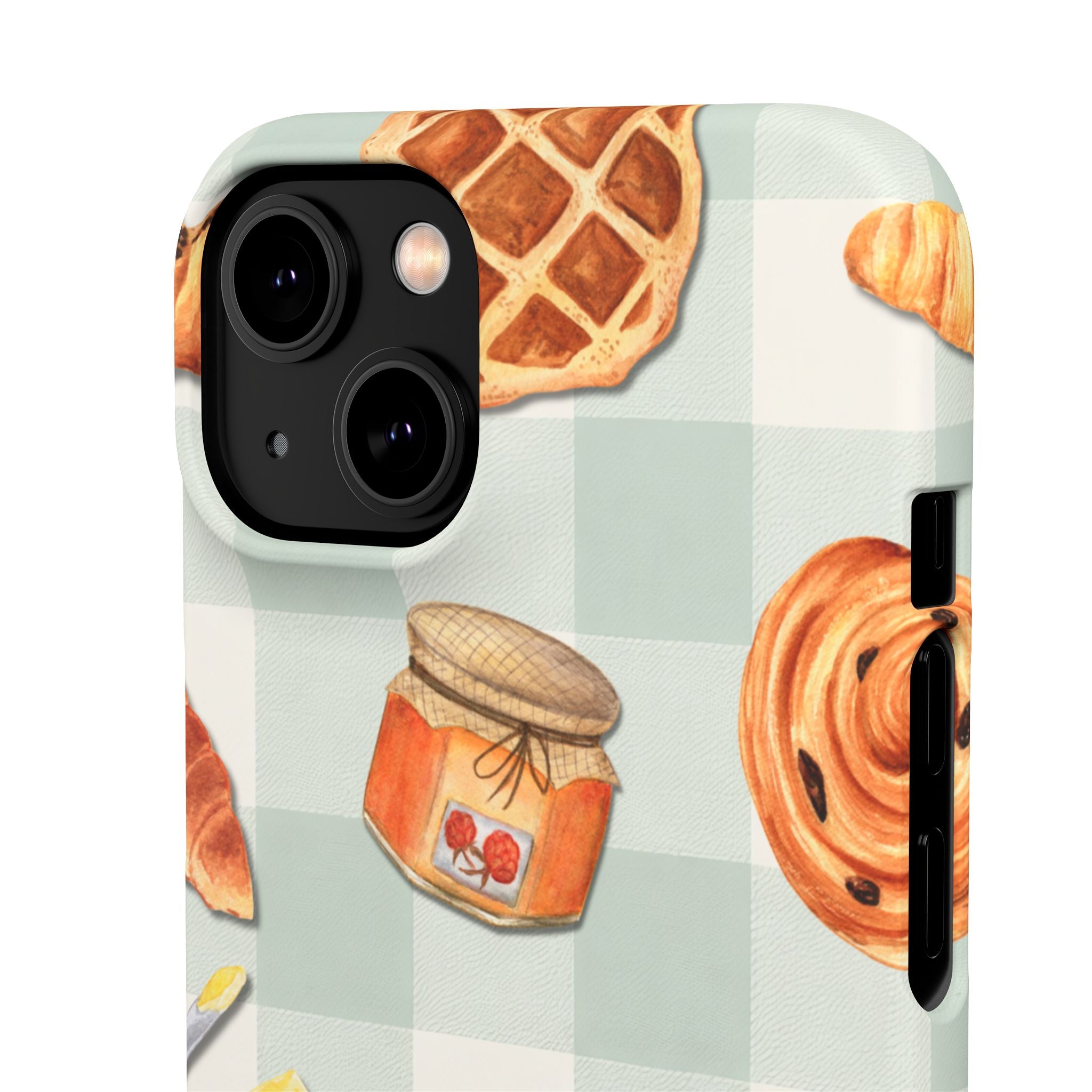 Bakery Breakfast Phone Case — Cute Pastry Pattern Snap Case