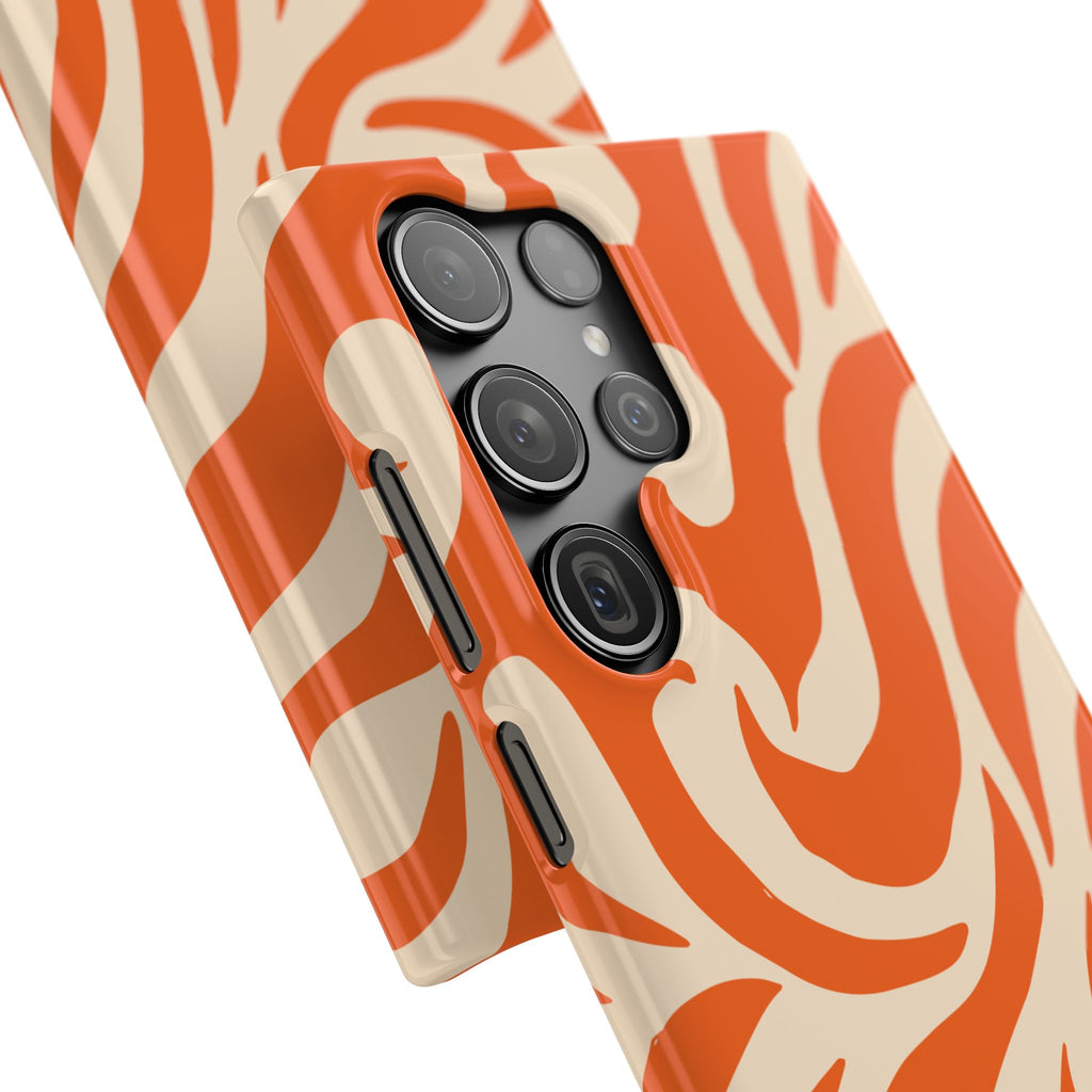 Orange Swirl Phone Case — Retro Abstract iPhone Snap Case