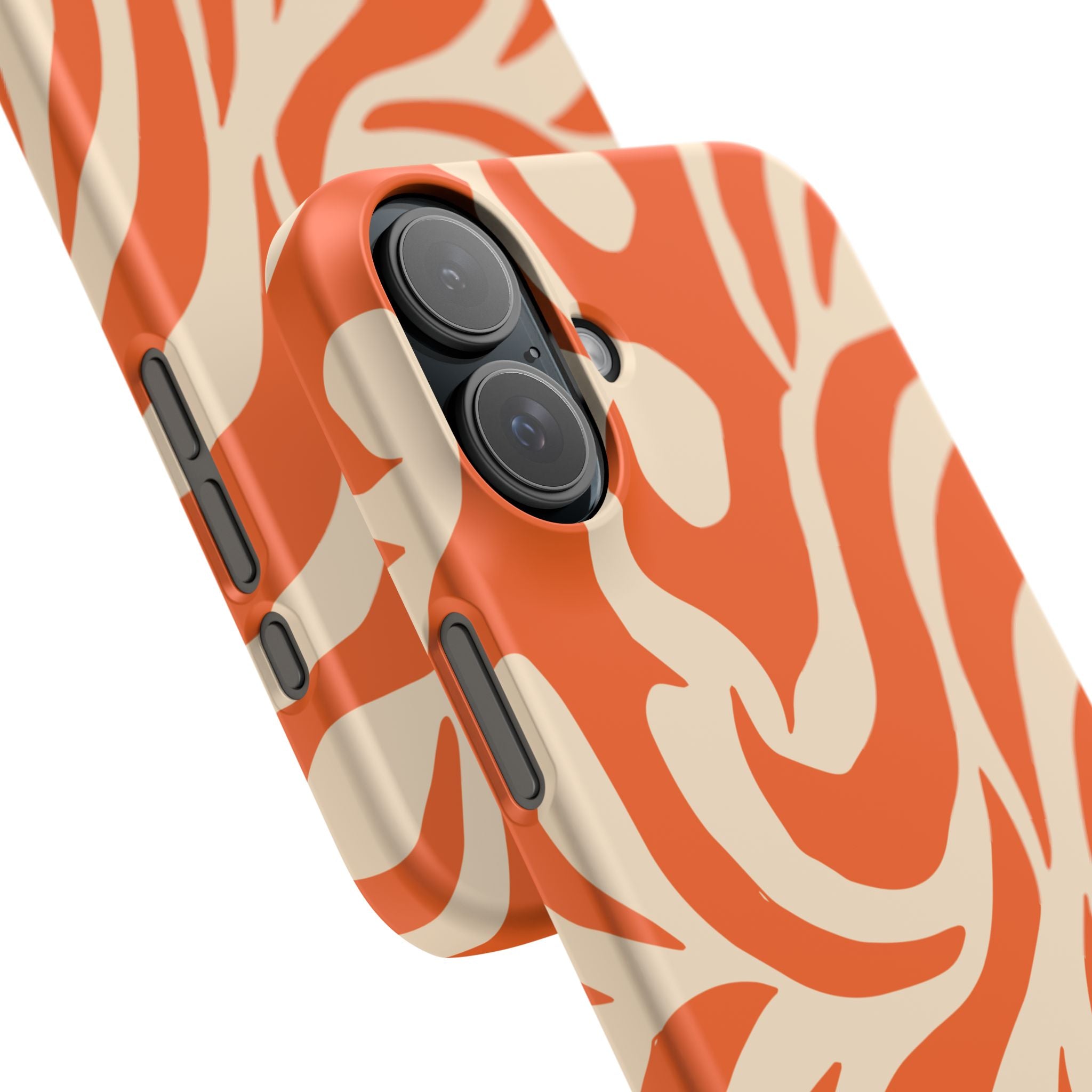 Orange Swirl Phone Case — Retro Abstract iPhone Snap Case