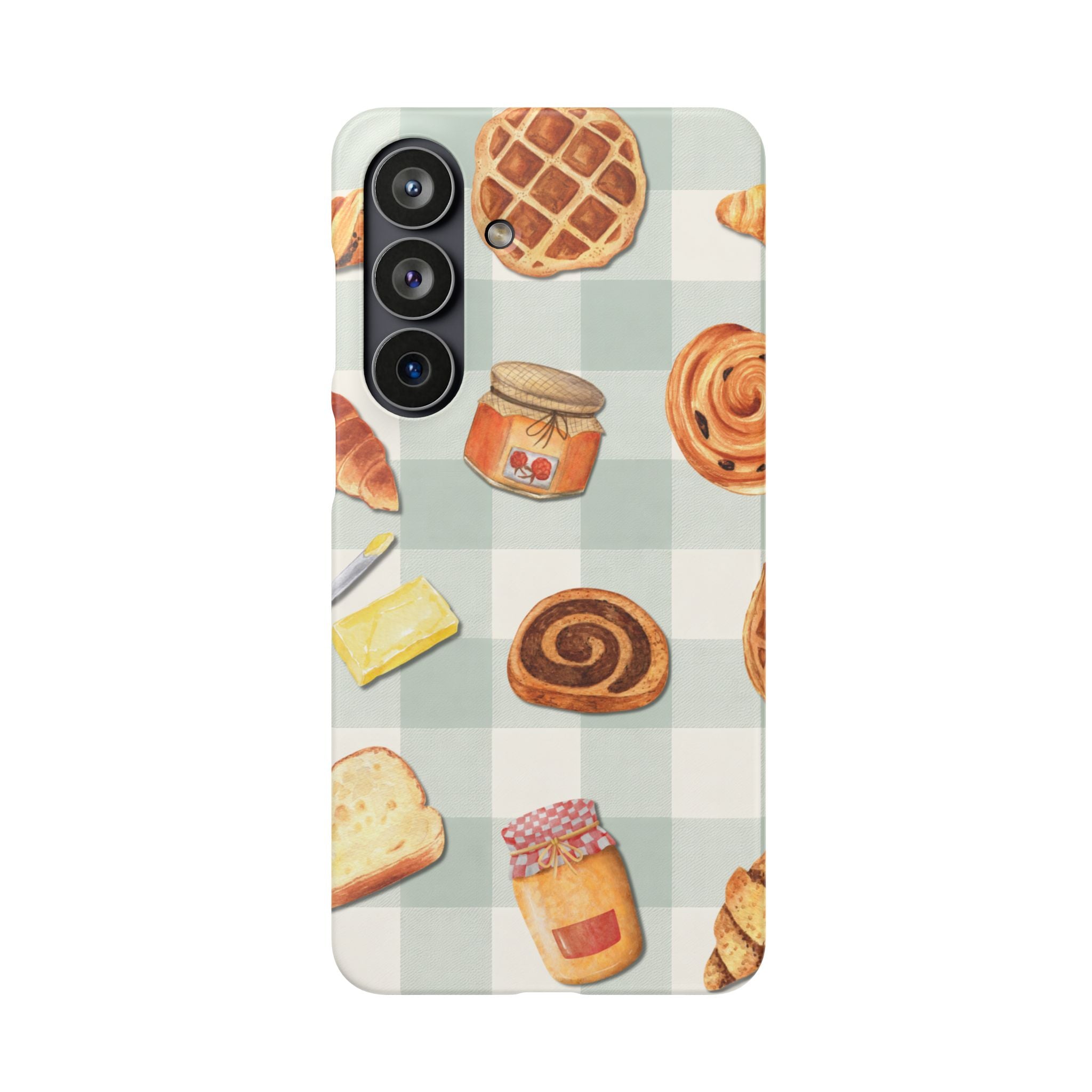 Bakery Breakfast Phone Case — Cute Pastry Pattern Snap Case