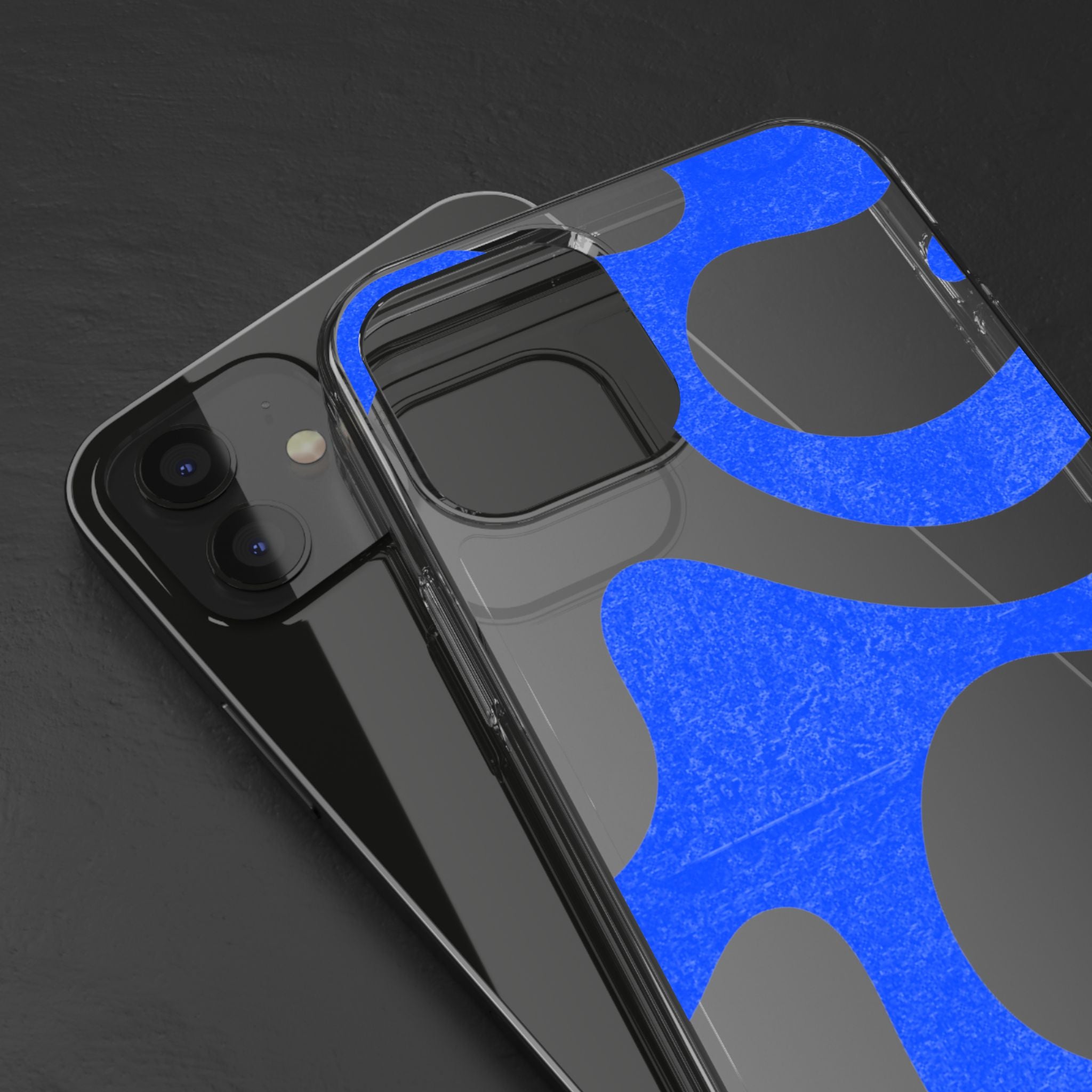 Copy of Abstract Blue Wave Clear Phone Case