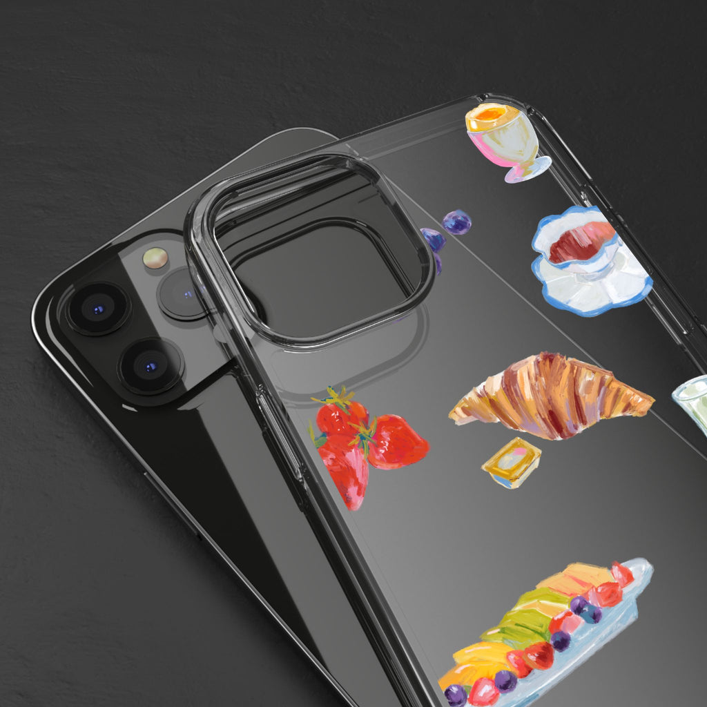 Clear Phone Case — Breakfast Pastries & Brunch Icons Clear Case