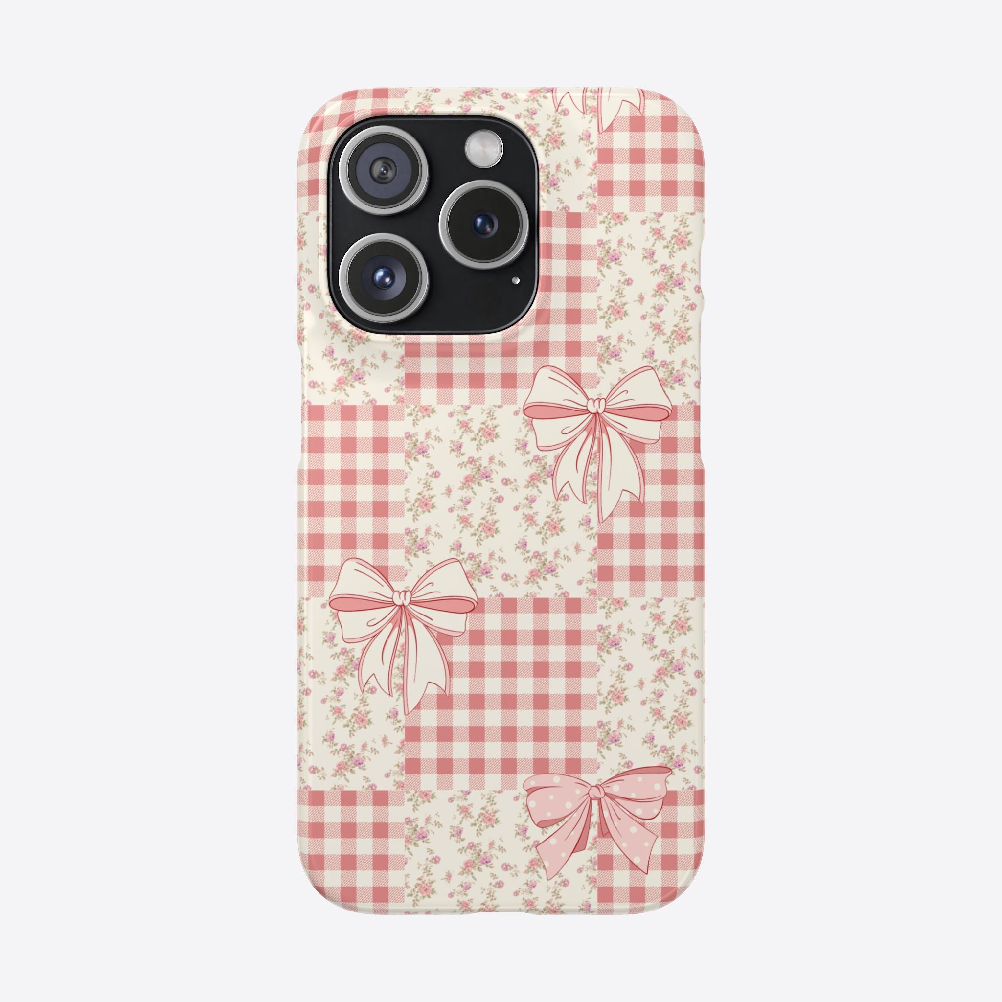 Pink Bow Patchwork Case