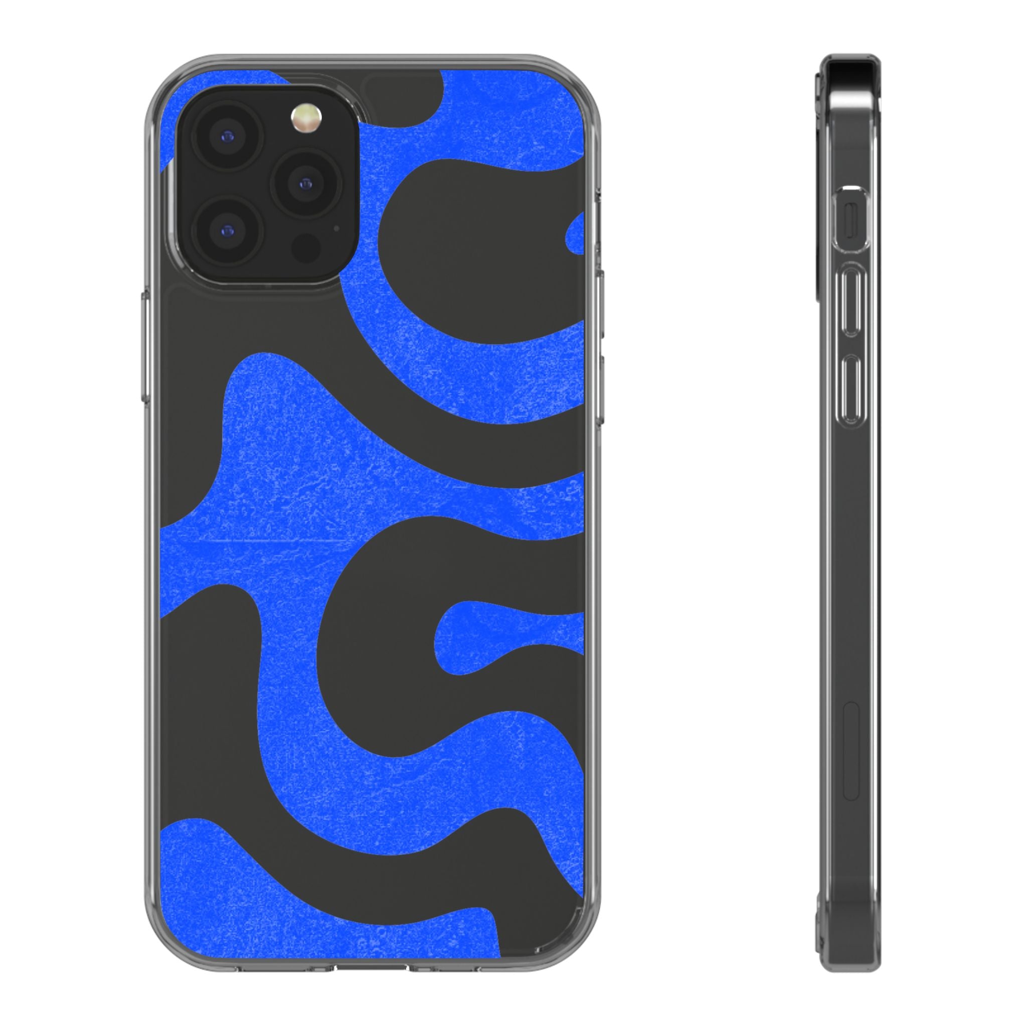 Copy of Abstract Blue Wave Clear Phone Case