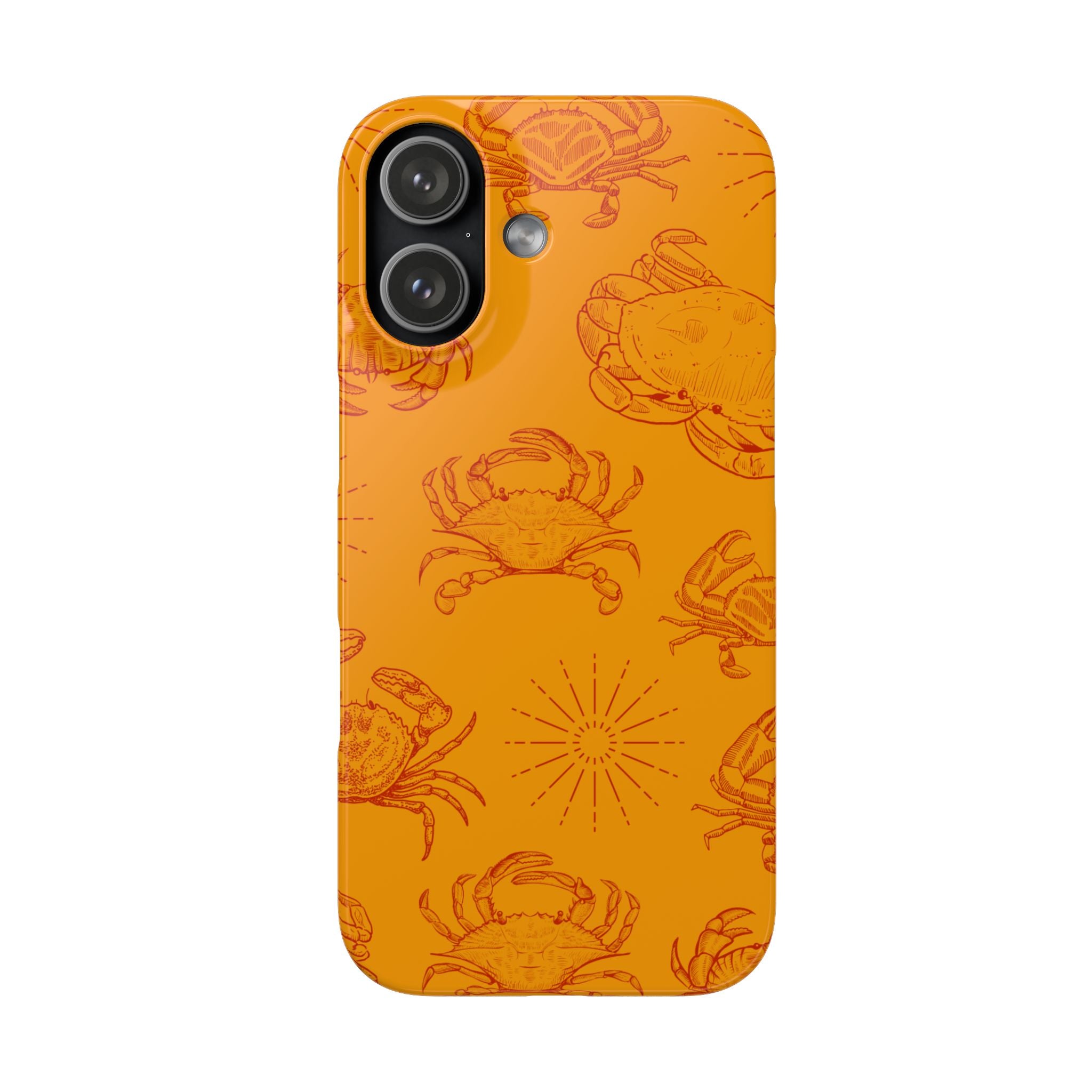 Crab Pattern Snap Case – Orange Coastal Phone Cover