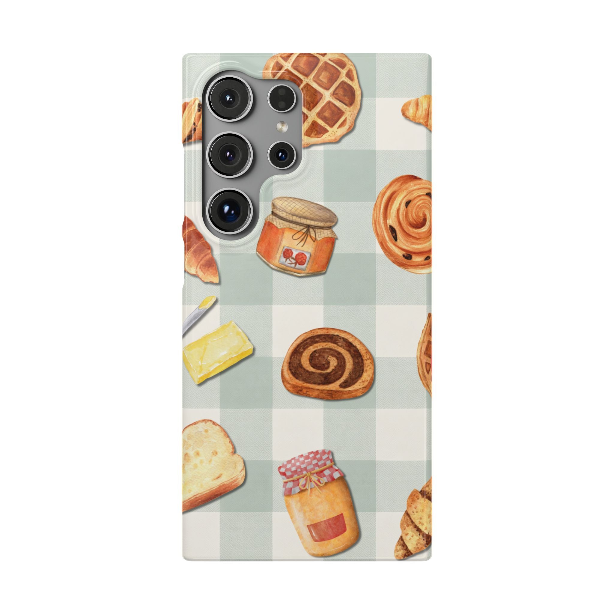 Bakery Breakfast Phone Case — Cute Pastry Pattern Snap Case
