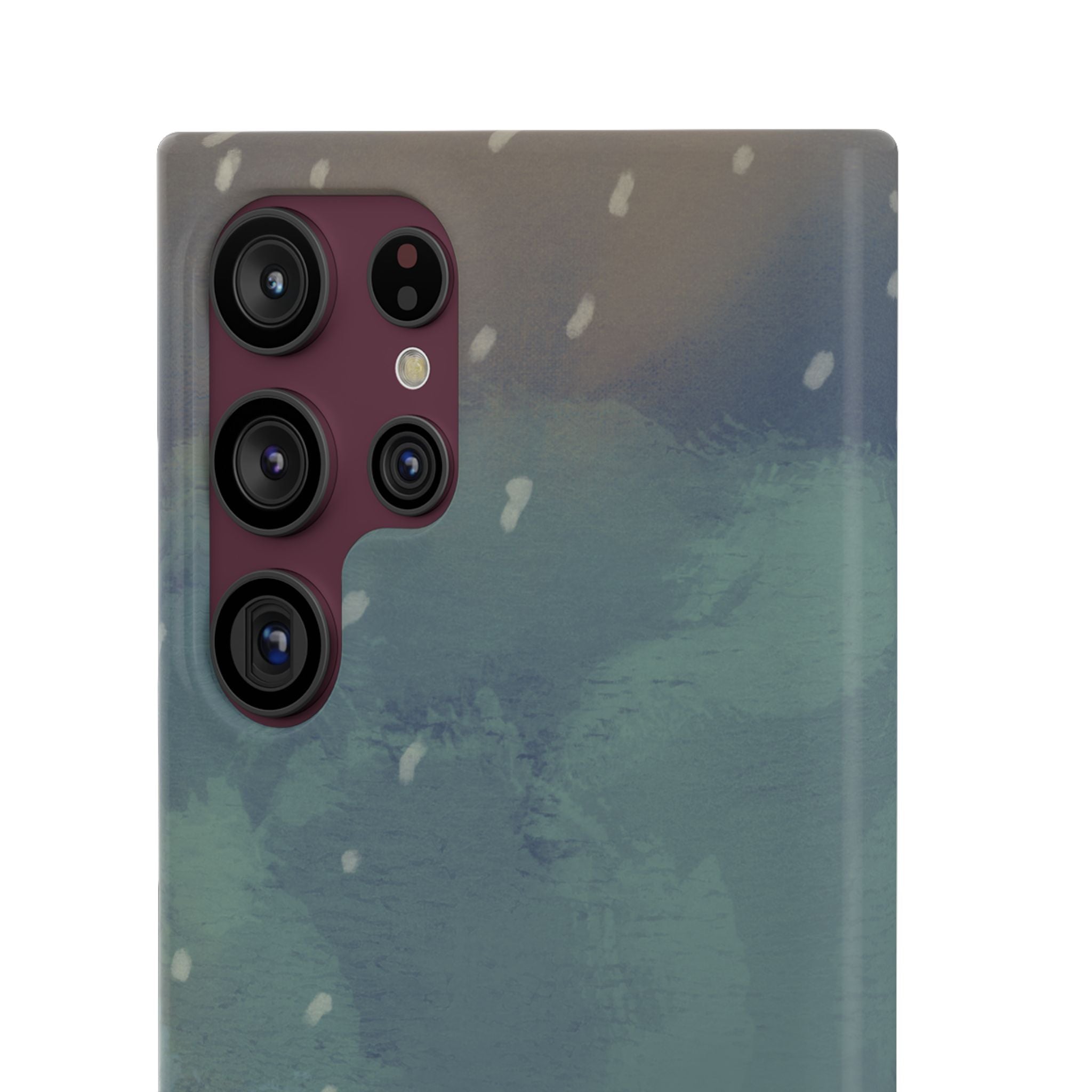 Artistic Rainfall Phone Case – Woman with Umbrella Design
