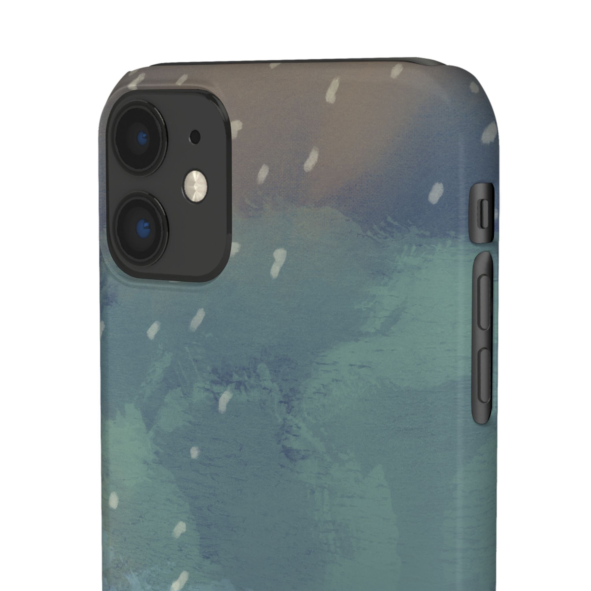 Artistic Rainfall Phone Case – Woman with Umbrella Design