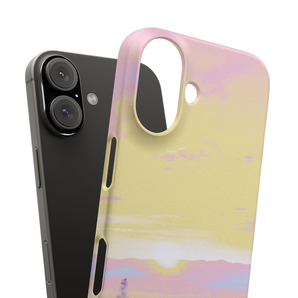 Pastel Lavender Field Phone Case — Sunset Sky Snap Case