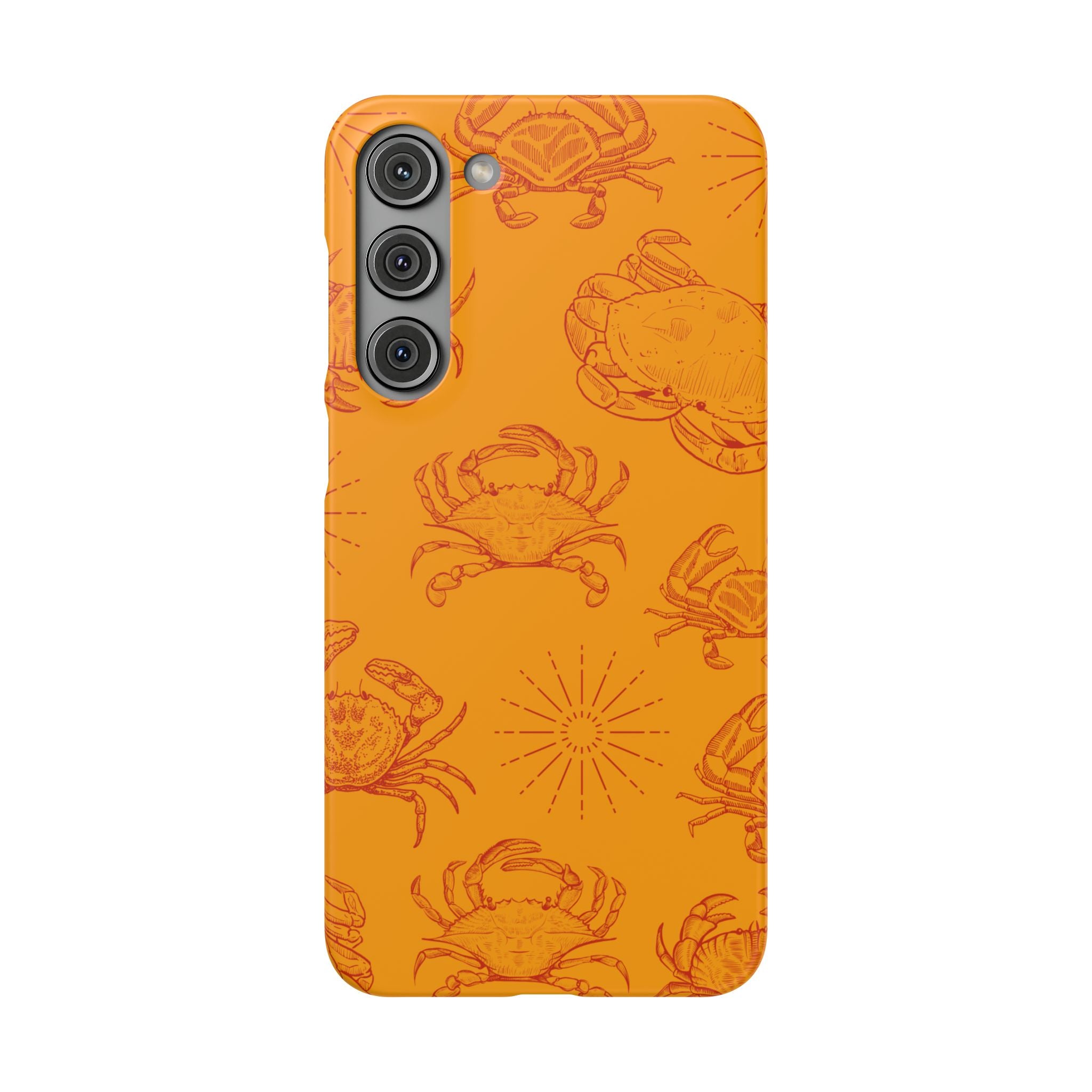 Crab Pattern Snap Case – Orange Coastal Phone Cover
