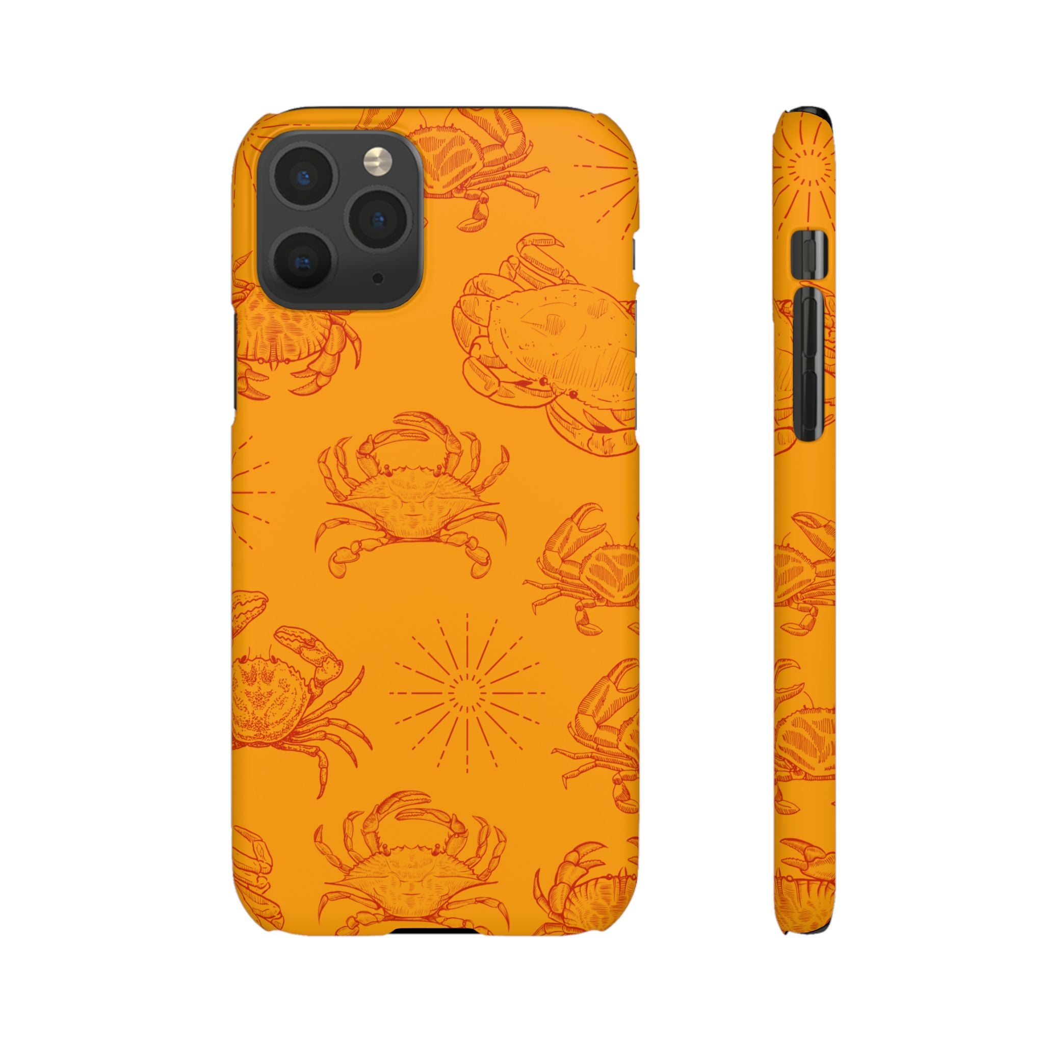 Crab Pattern Snap Case – Orange Coastal Phone Cover