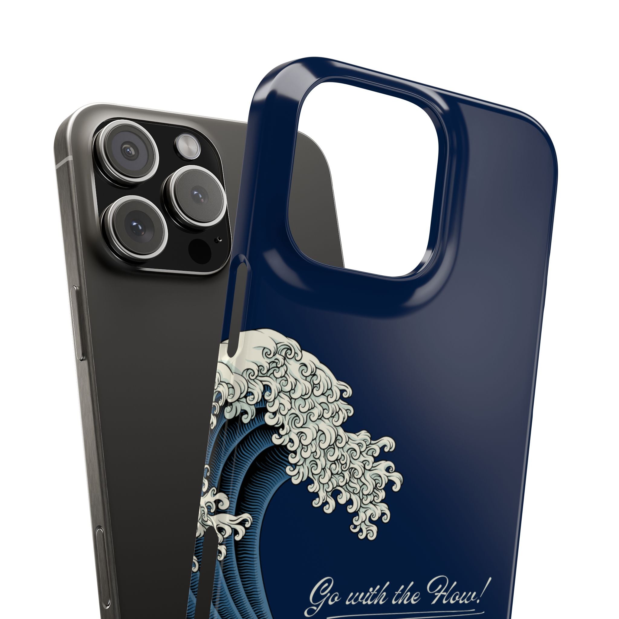 Phone Case — 'Go with the Flow' Wave Design