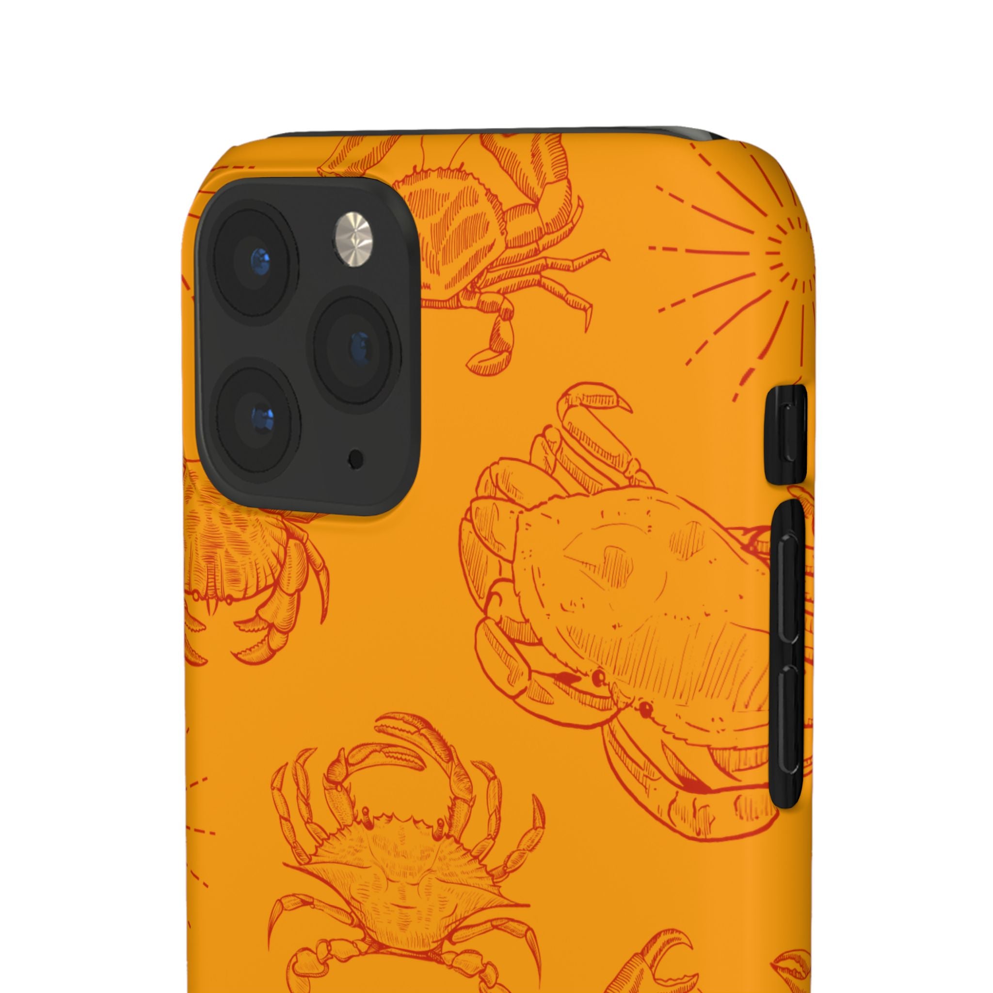 Crab Pattern Snap Case – Orange Coastal Phone Cover