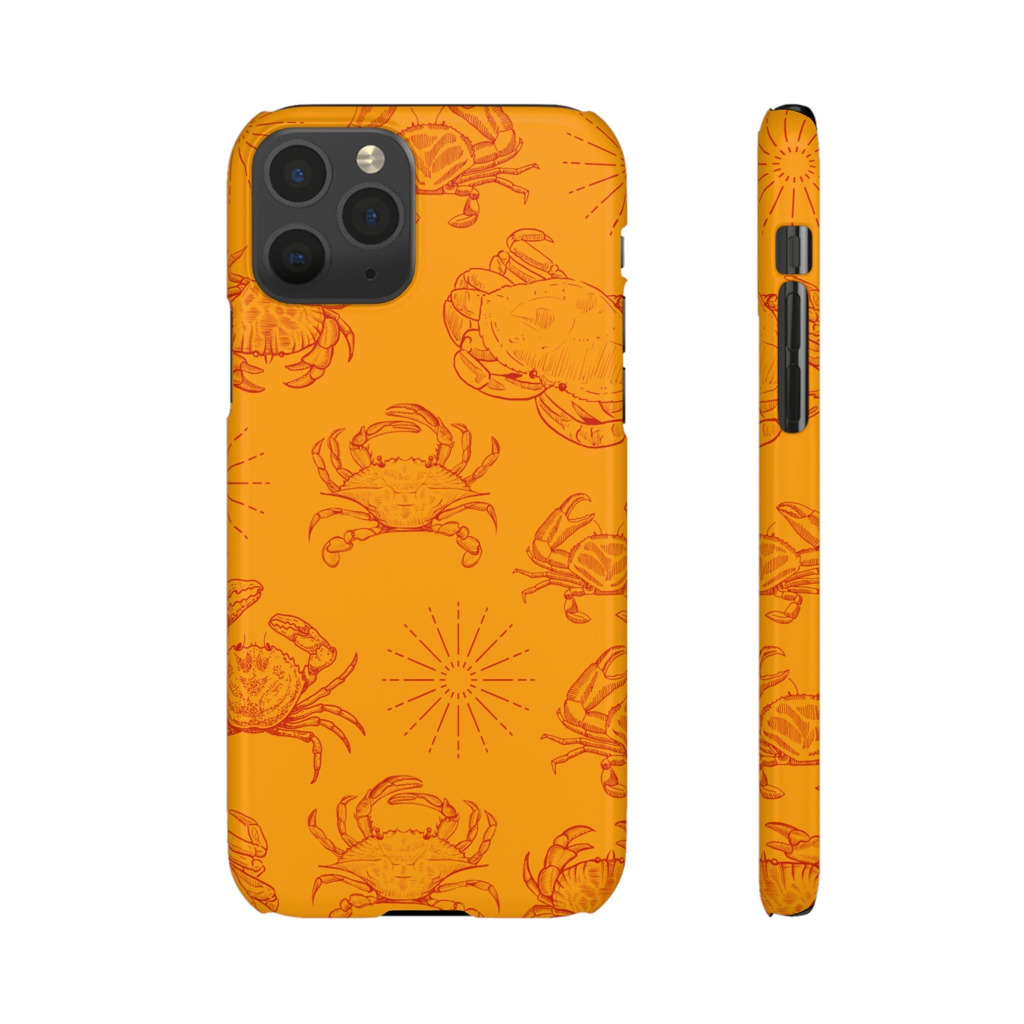 Crab Pattern Snap Case – Orange Coastal Phone Cover