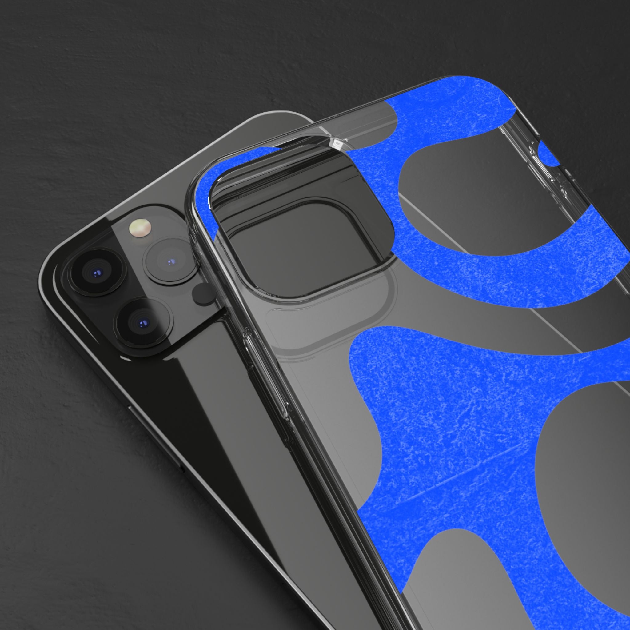 Copy of Abstract Blue Wave Clear Phone Case