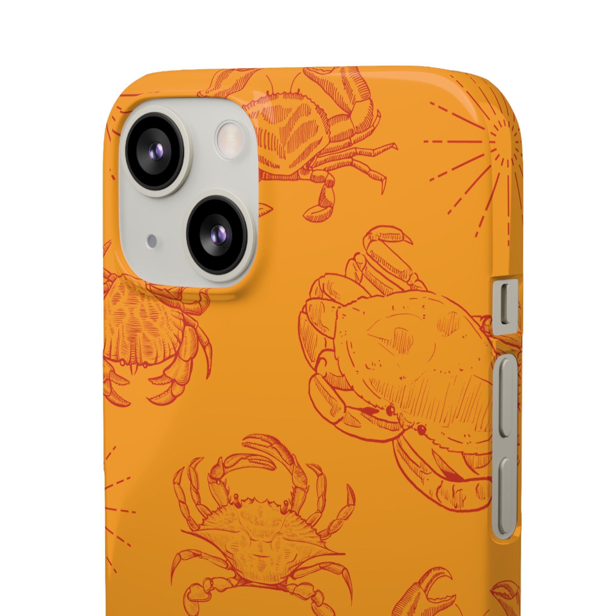 Crab Pattern Snap Case – Orange Coastal Phone Cover