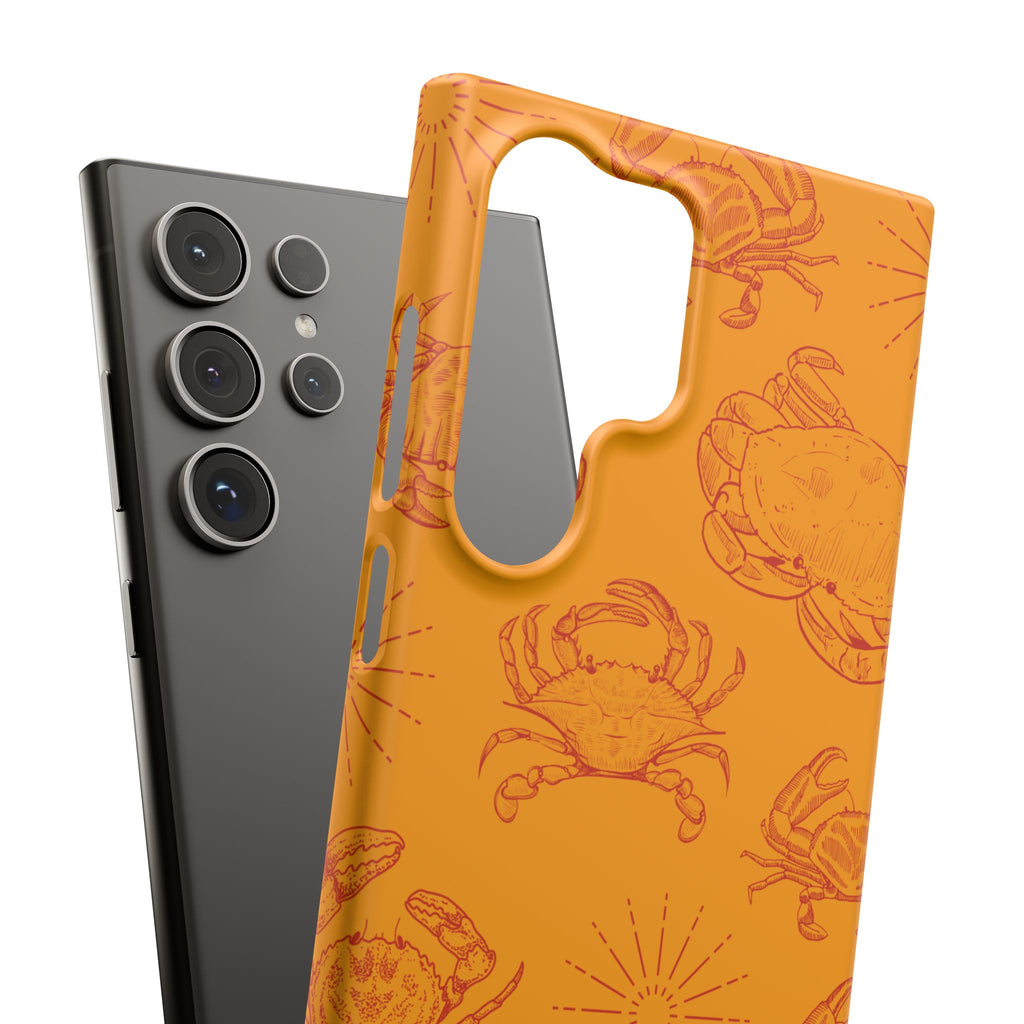 Crab Pattern Snap Case – Orange Coastal Phone Cover