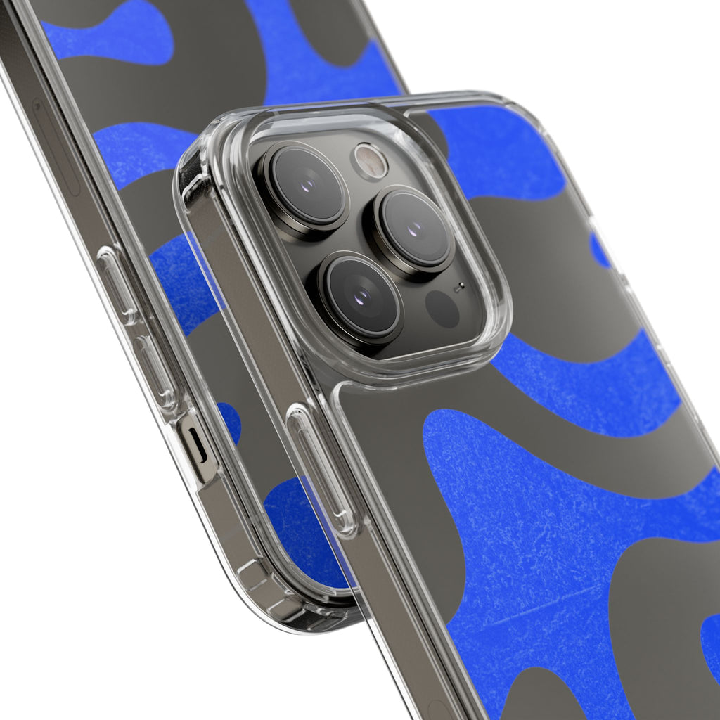 Copy of Abstract Blue Wave Clear Phone Case