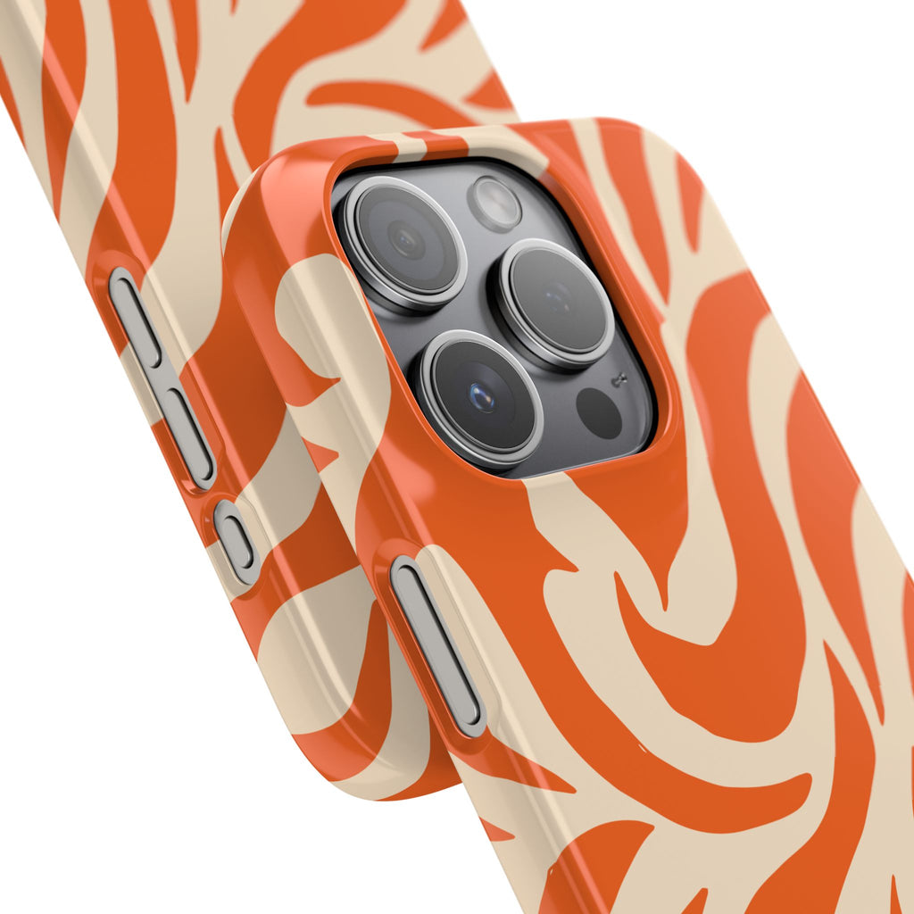Orange Swirl Phone Case — Retro Abstract iPhone Snap Case