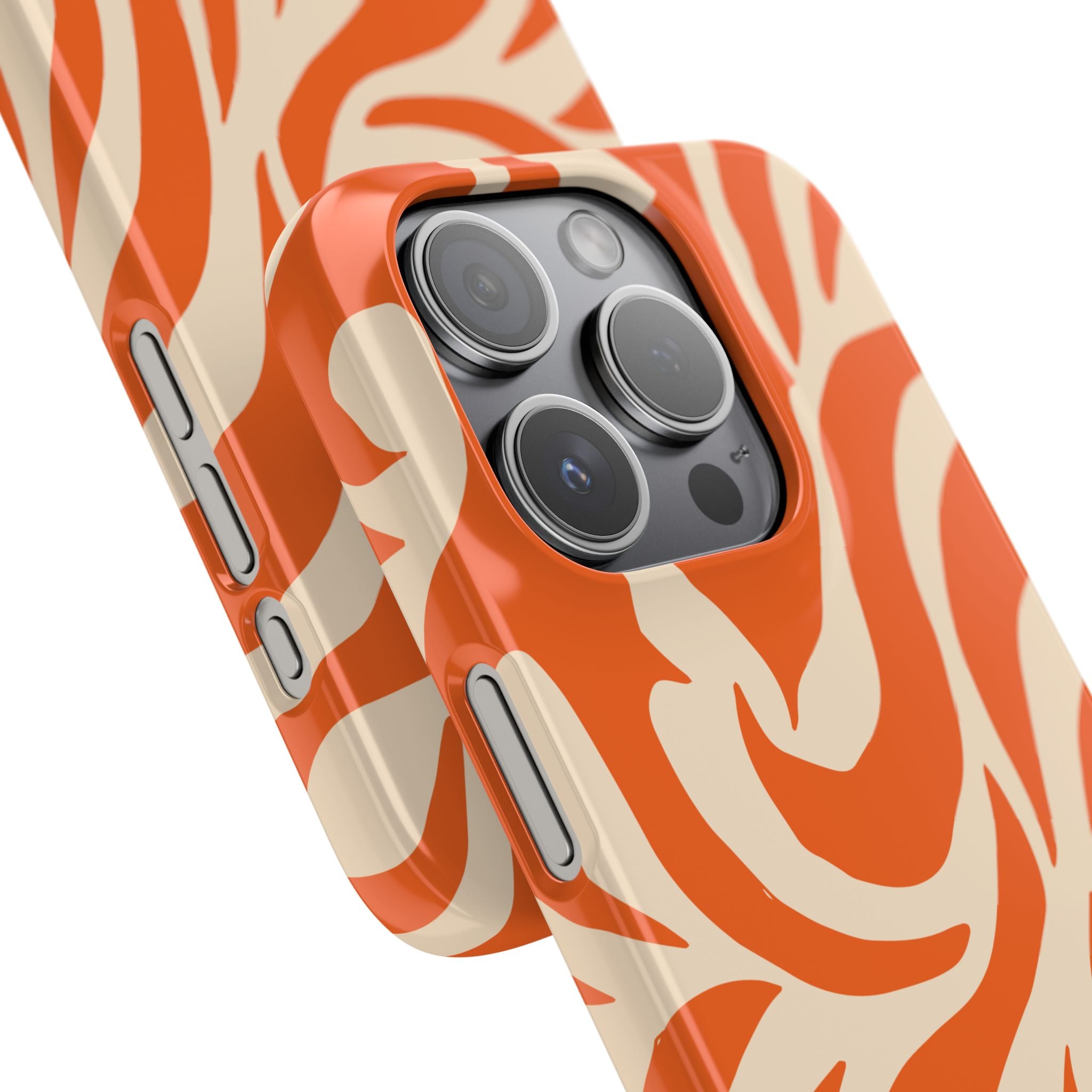 Orange Swirl Phone Case — Retro Abstract iPhone Snap Case