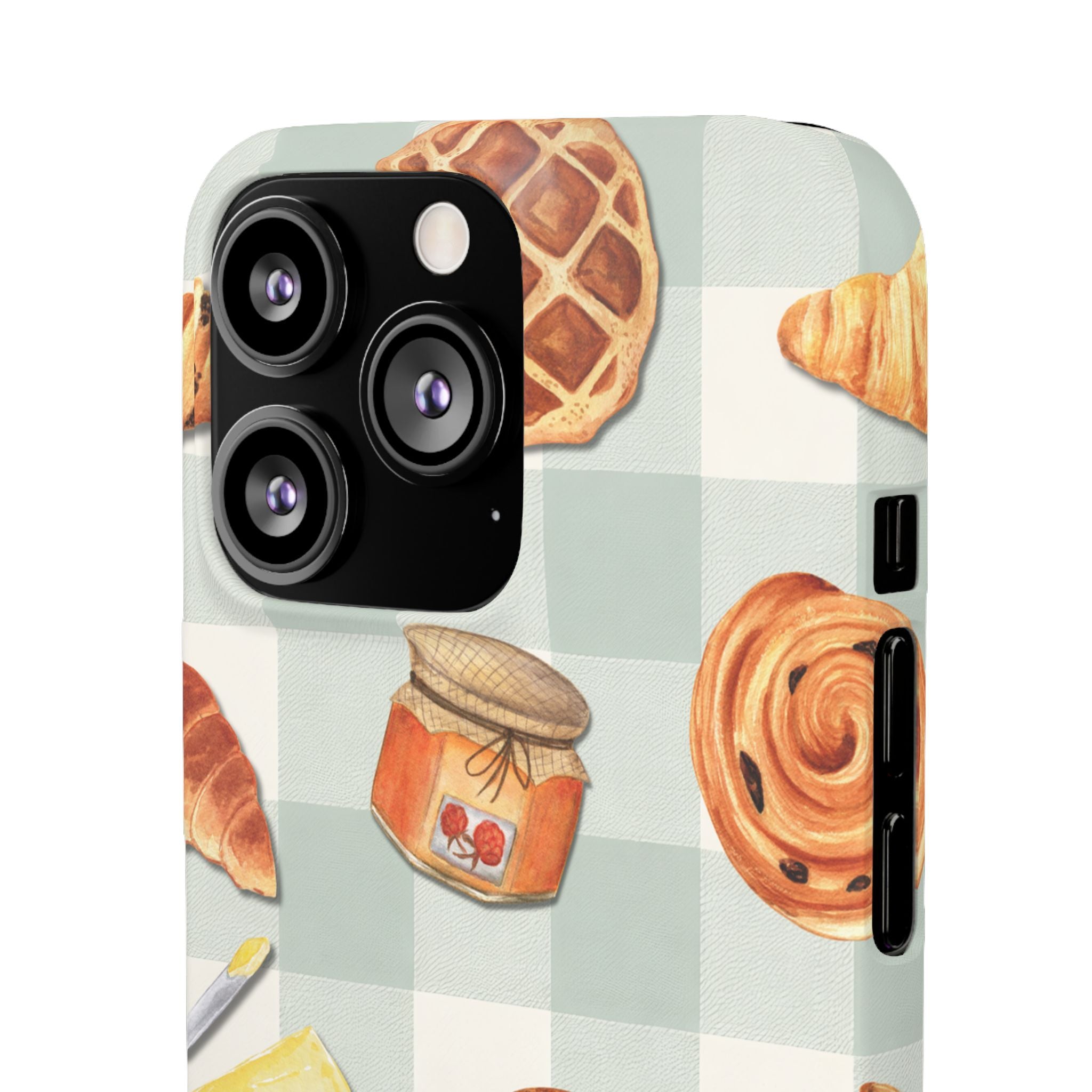 Bakery Breakfast Phone Case — Cute Pastry Pattern Snap Case
