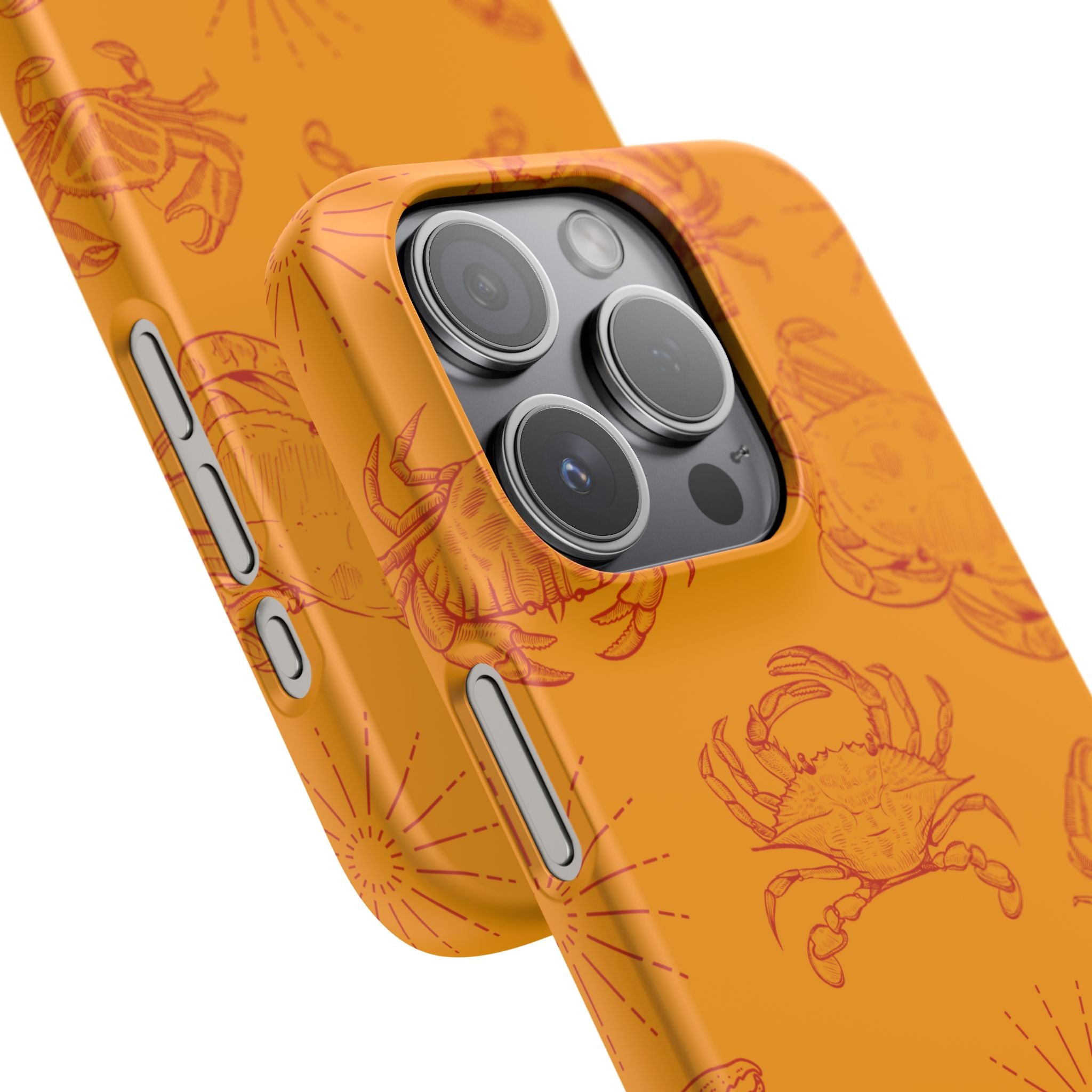 Crab Pattern Snap Case – Orange Coastal Phone Cover