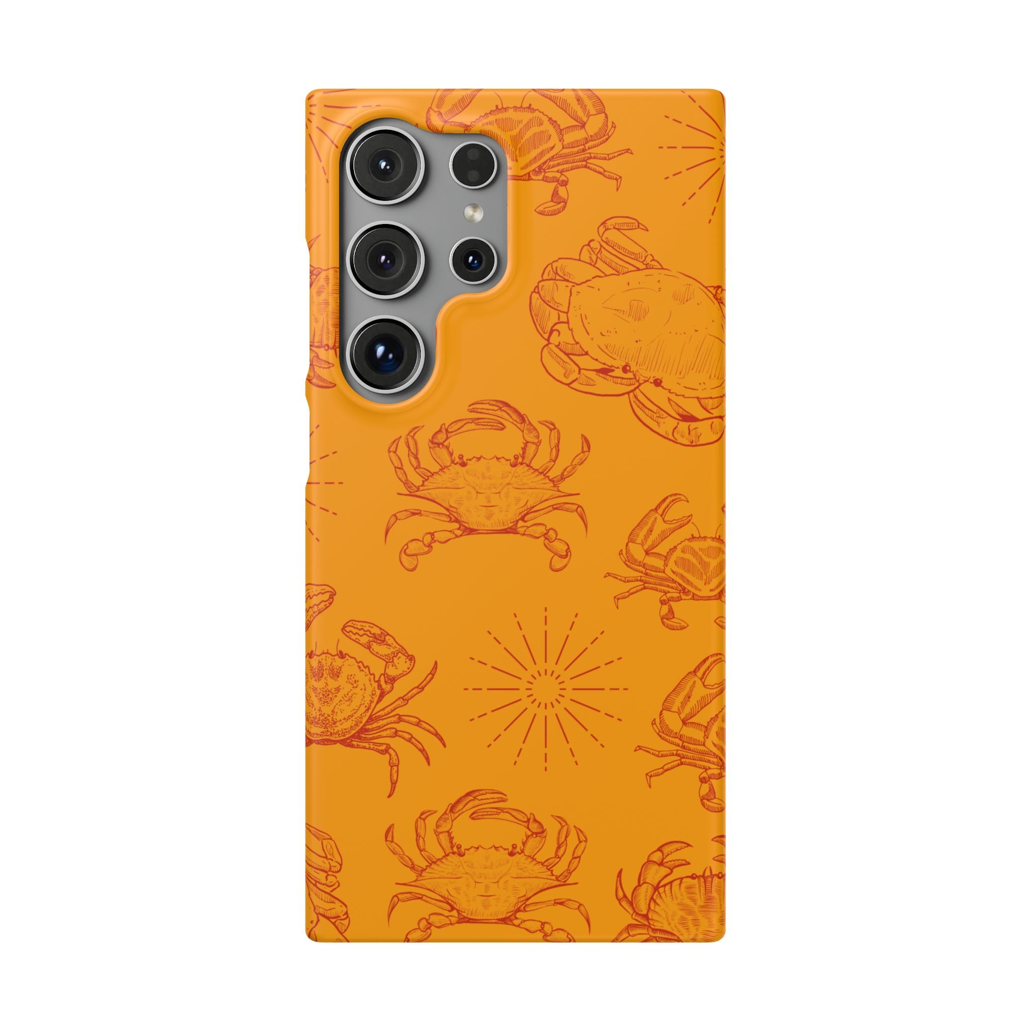 Crab Pattern Snap Case – Orange Coastal Phone Cover