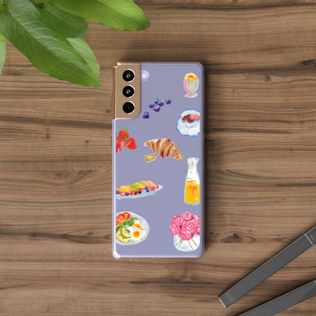 Clear Phone Case — Breakfast Pastries & Brunch Icons Clear Case