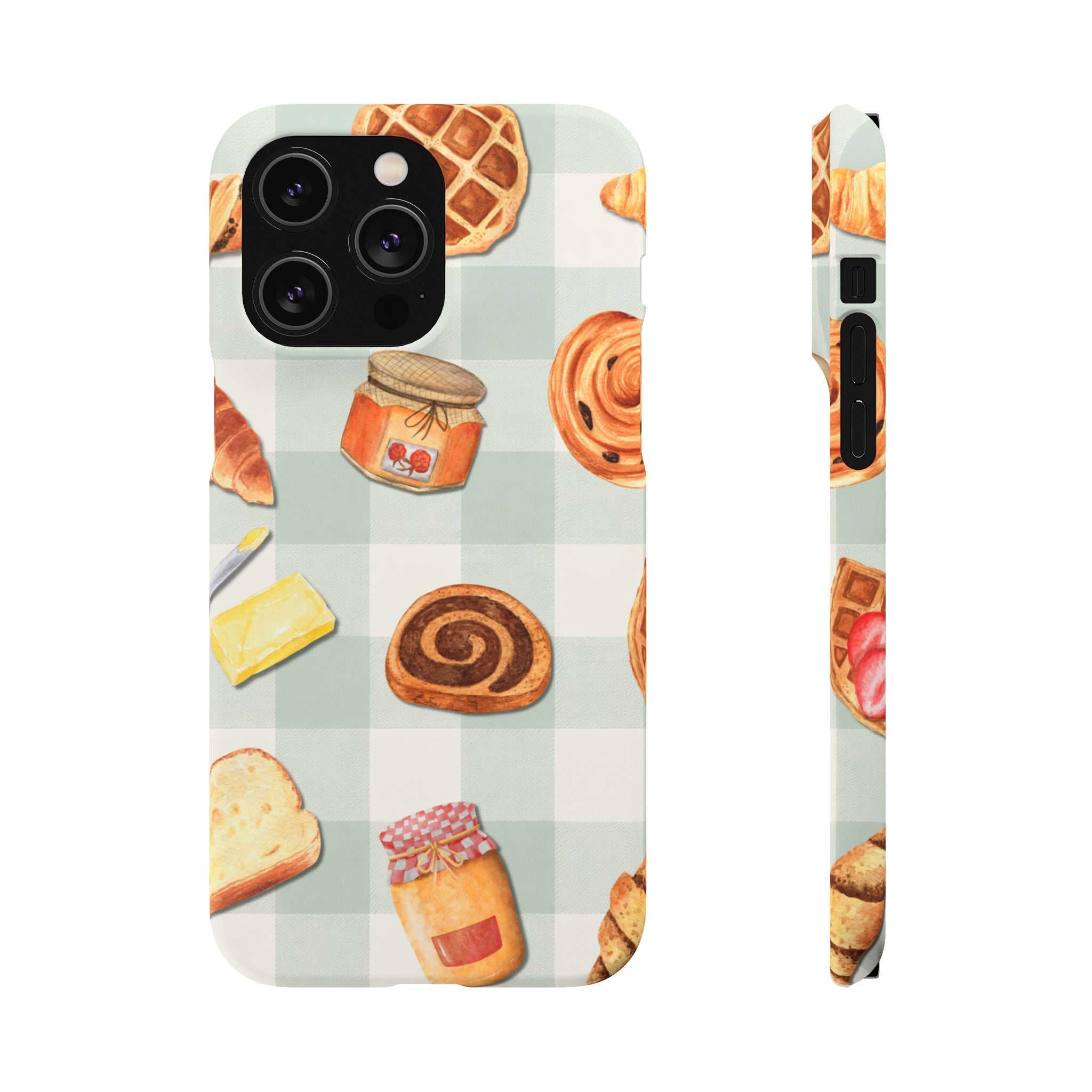 Bakery Breakfast Phone Case — Cute Pastry Pattern Snap Case