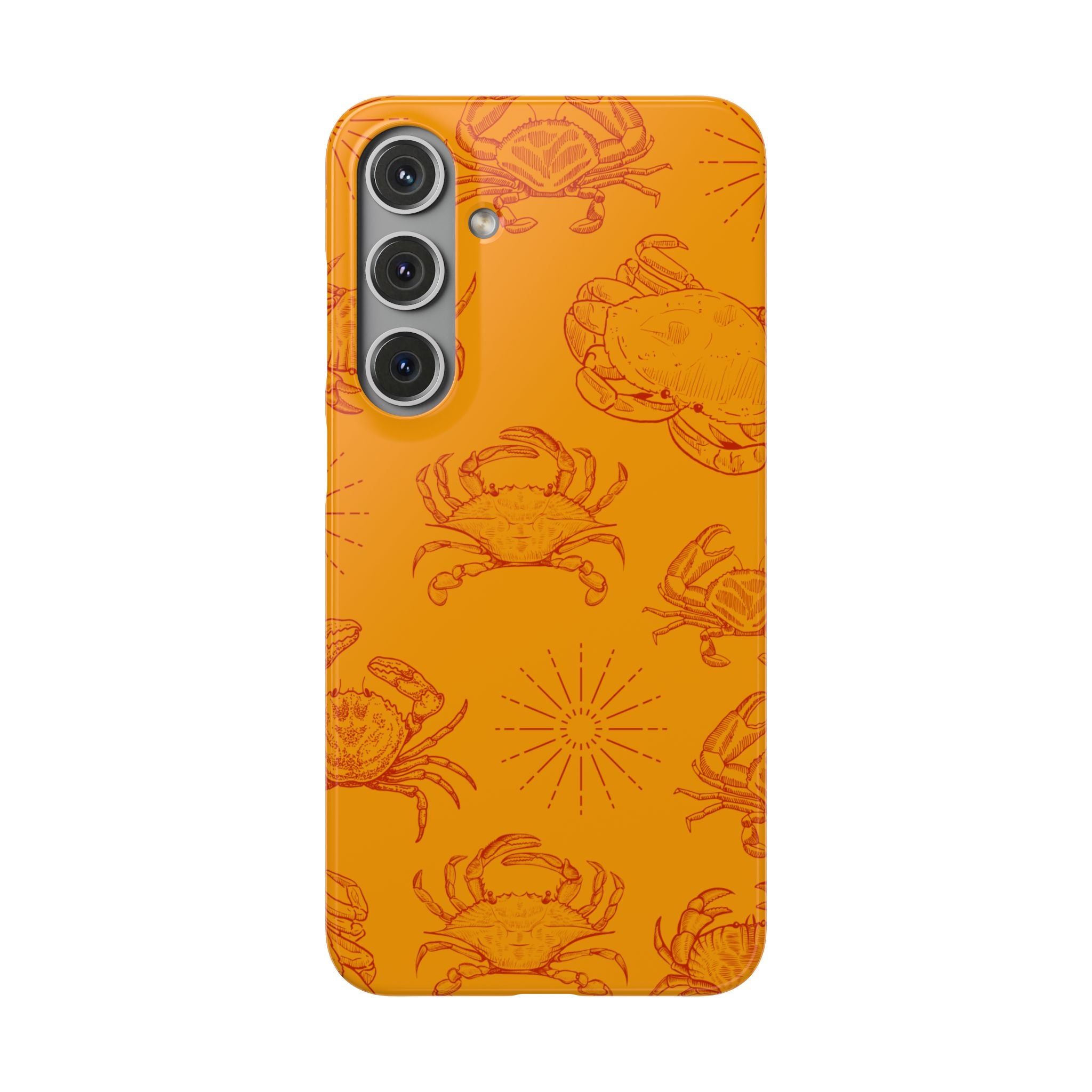 Crab Pattern Snap Case – Orange Coastal Phone Cover