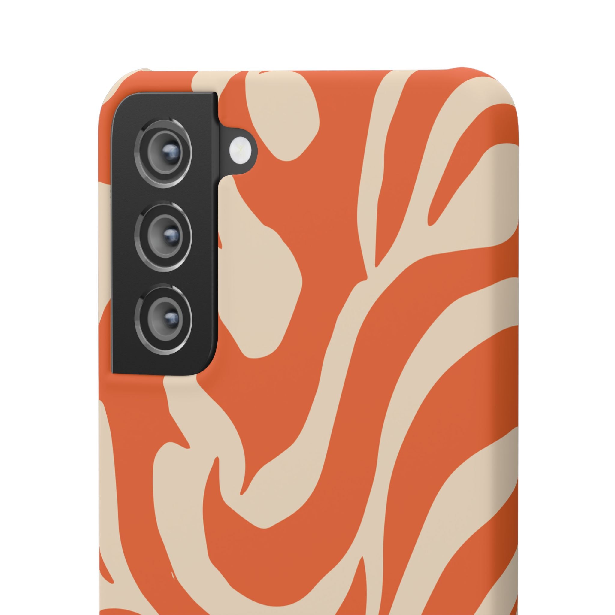 Orange Swirl Phone Case — Retro Abstract iPhone Snap Case