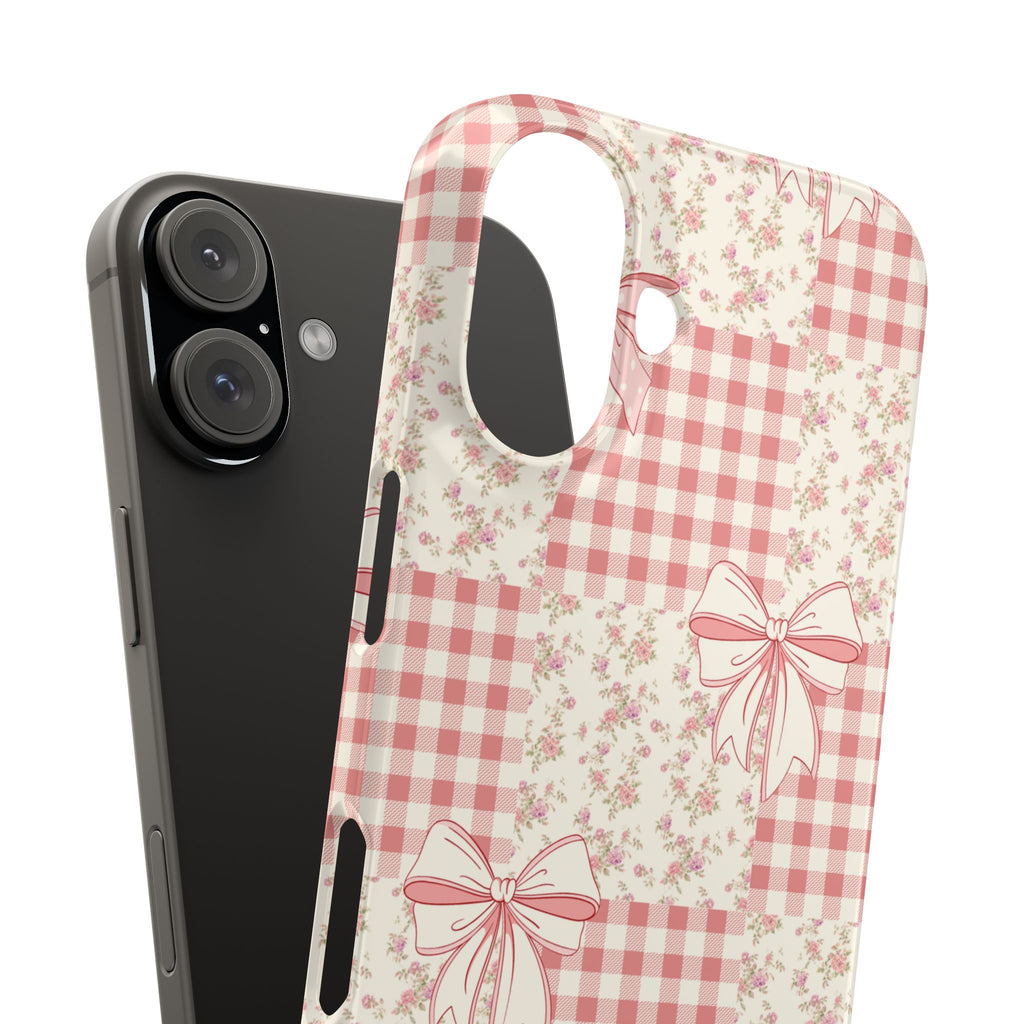 Pink Bow Patchwork Case