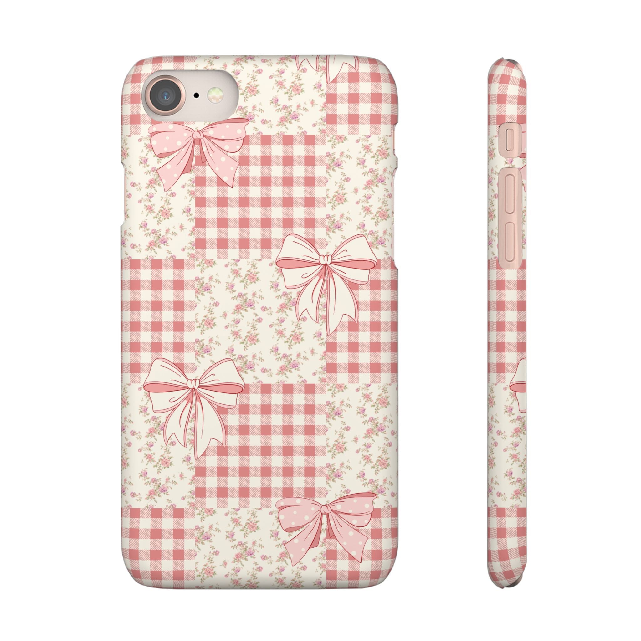 Pink Bow Patchwork Case