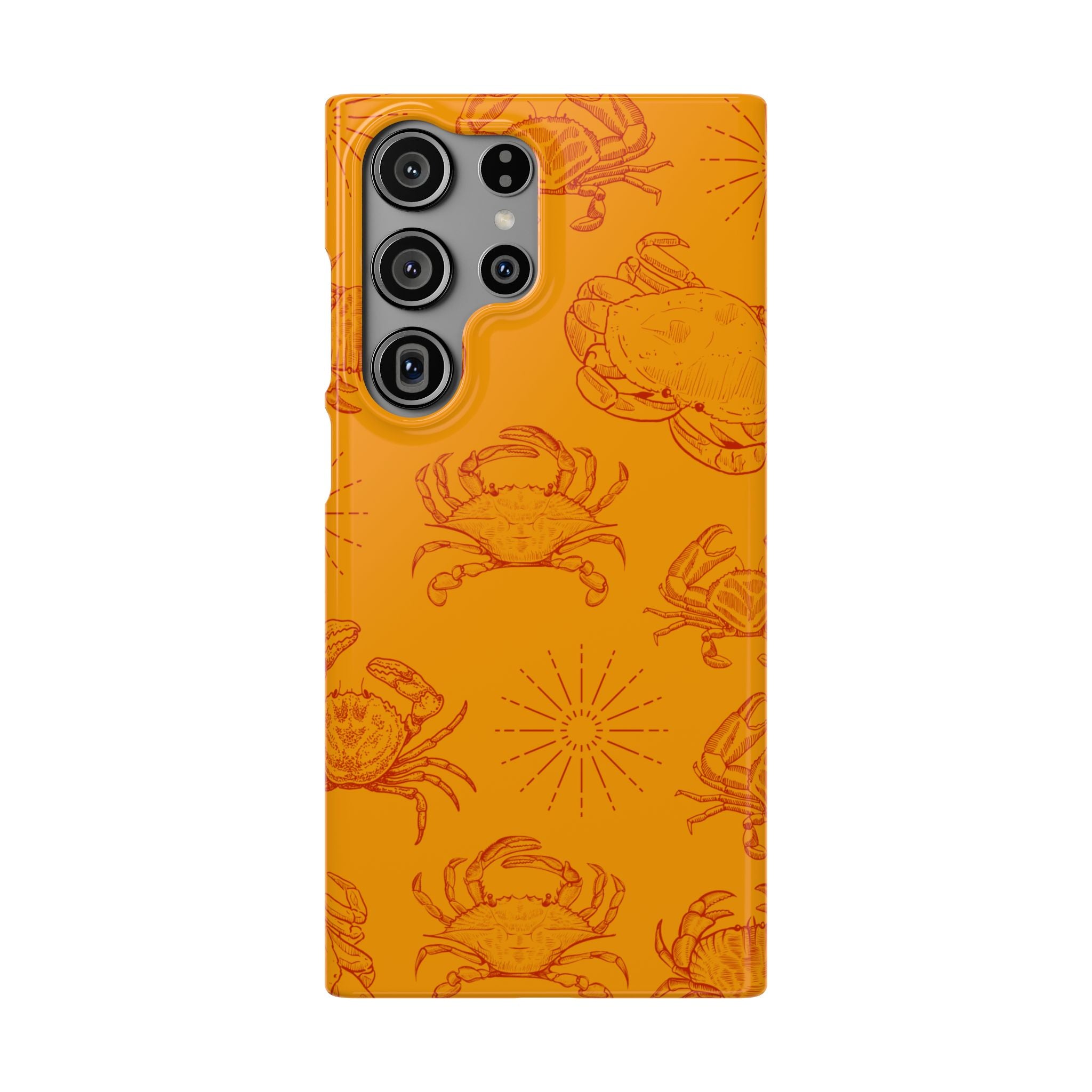 Crab Pattern Snap Case – Orange Coastal Phone Cover