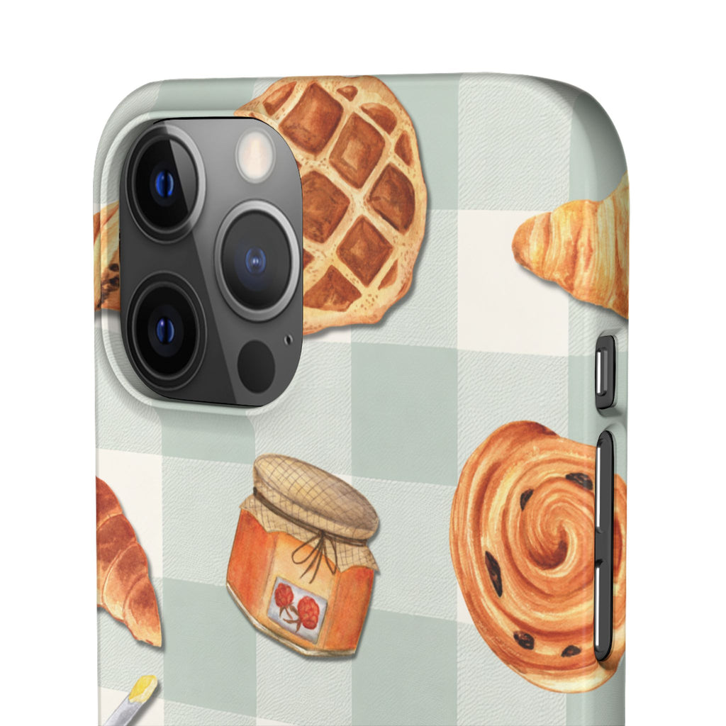 Bakery Breakfast Phone Case — Cute Pastry Pattern Snap Case